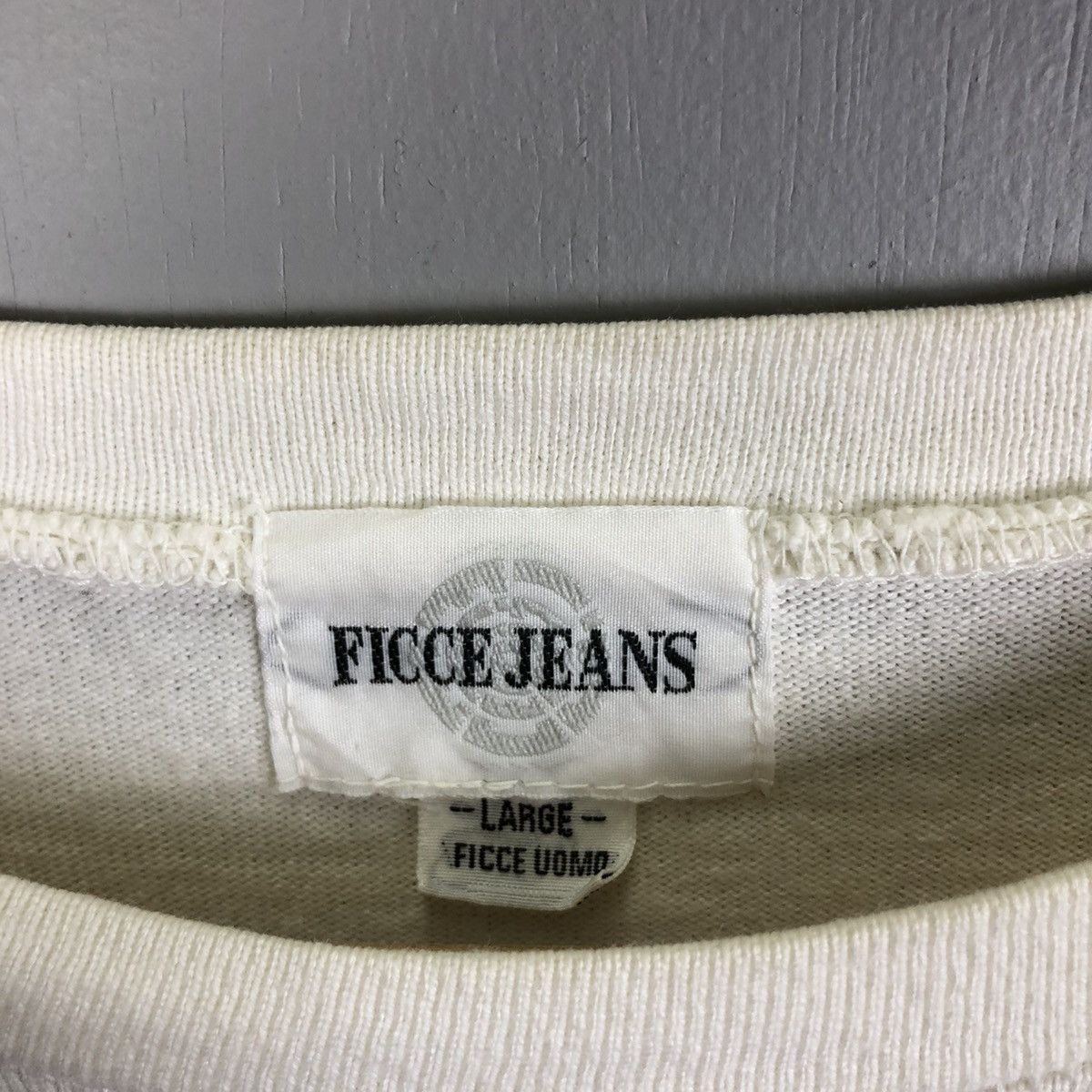 Japanese Brand Ficce Jeans Embroidered LongSleeve Tshirt Size US L / EU 52-54 / 3 - 7 Thumbnail