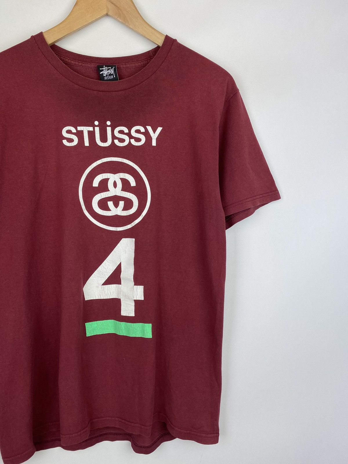 Other VTG Stussy men’s big logo distressed t shirt size M burgundy Size US M / EU 48-50 / 2 - 3 Thumbnail