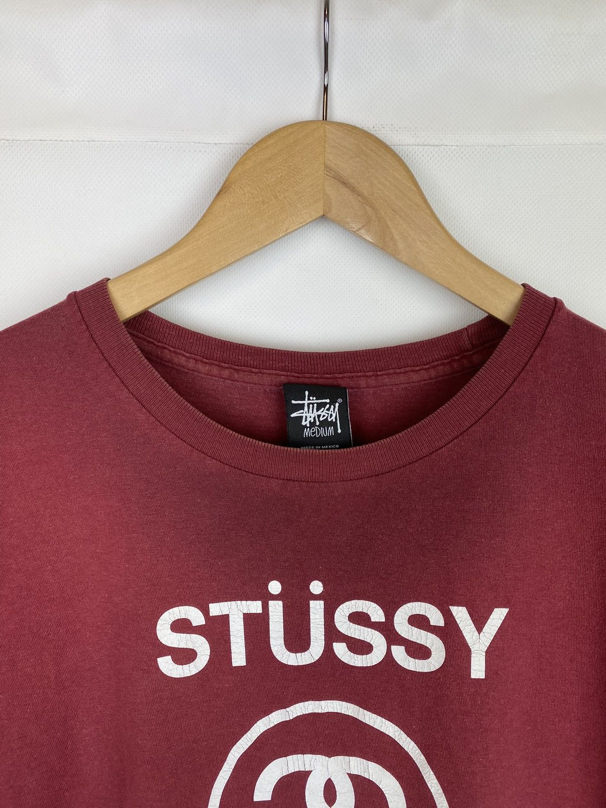 Other VTG Stussy men’s big logo distressed t shirt size M burgundy Size US M / EU 48-50 / 2 - 11 Thumbnail