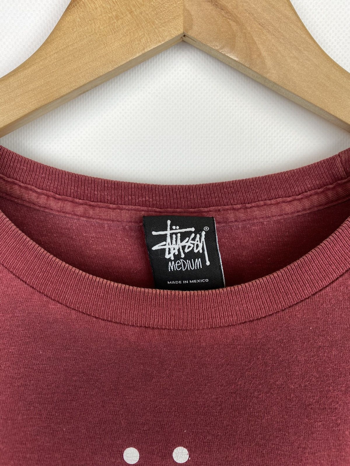 Other VTG Stussy men’s big logo distressed t shirt size M burgundy Size US M / EU 48-50 / 2 - 6 Thumbnail