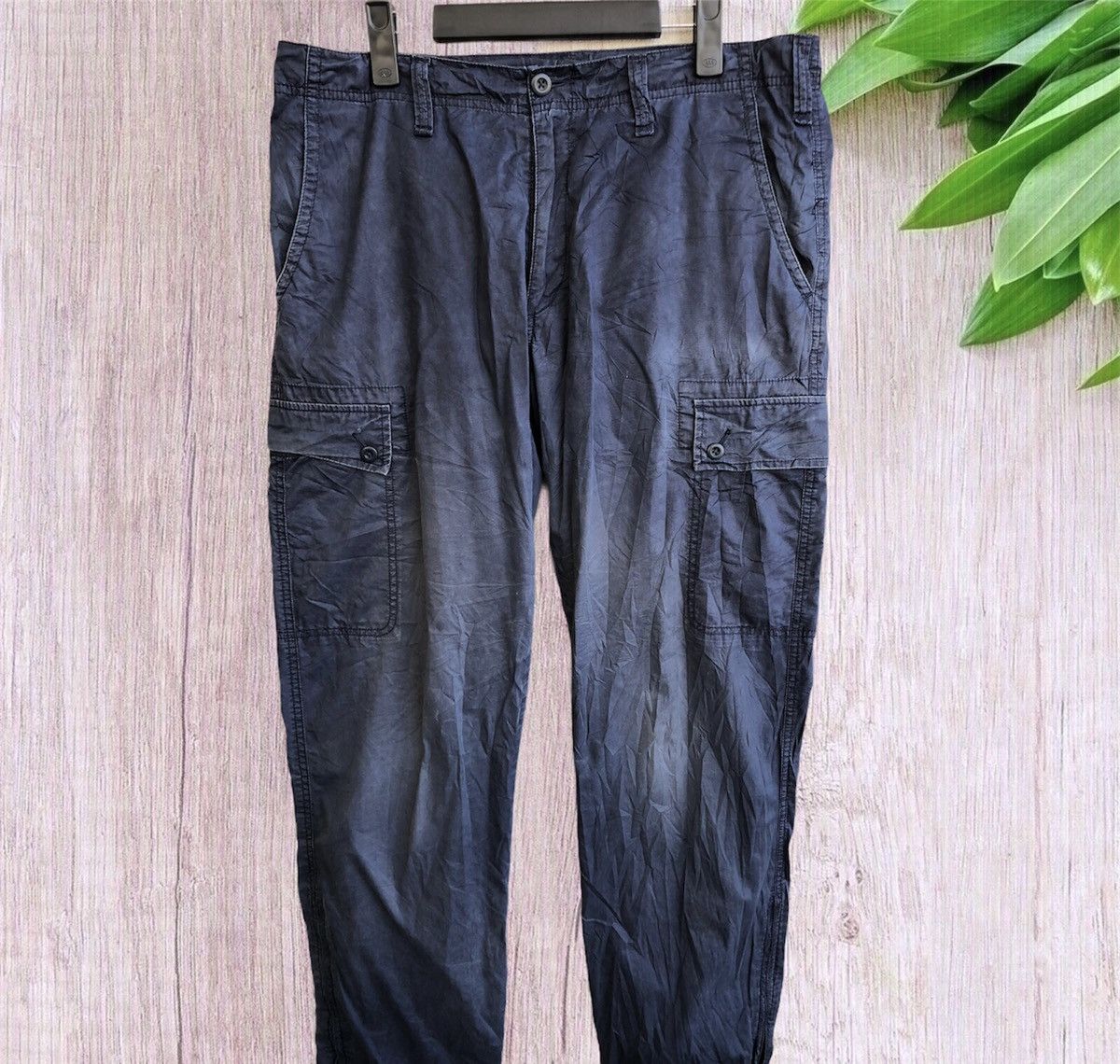 Vintage Uniqlo Faded utility Cargo Nylon Pants