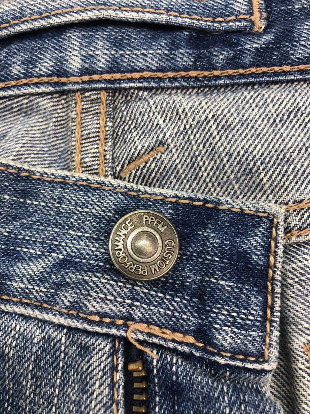 PPFM Rare Japanese PPFM Guitar Free Peace Design Denim Size US 35 - 6 Thumbnail