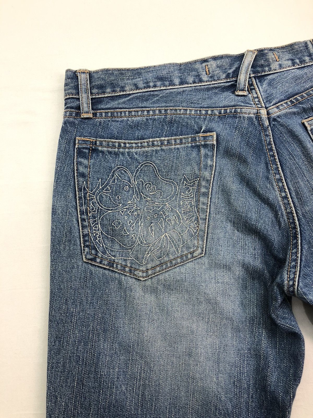 PPFM Rare Japanese PPFM Guitar Free Peace Design Denim Size US 35 - 9 Thumbnail
