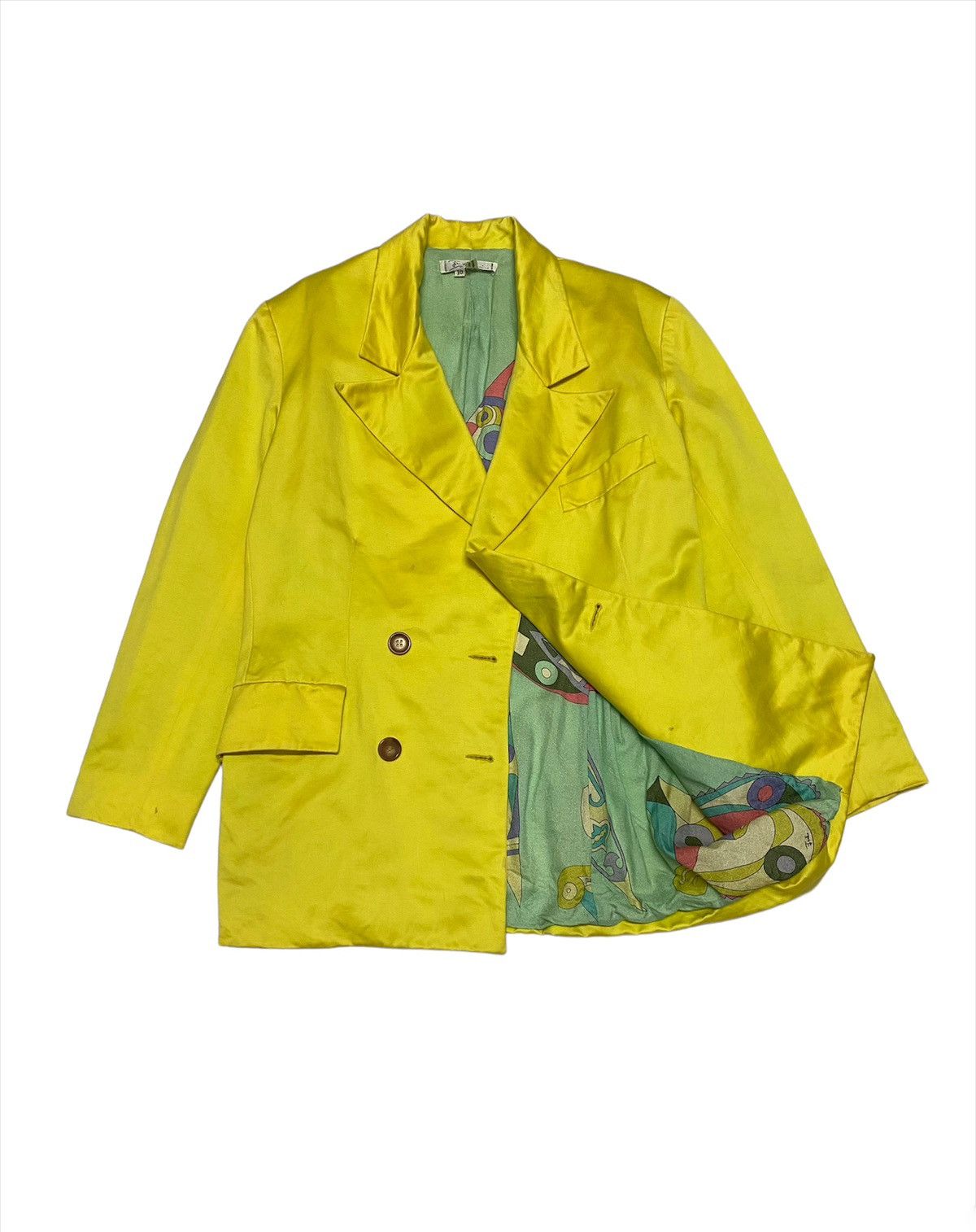 Emilio Pucci Vintage Emilio Pucci Silk Women Blazer Jacket Size L / US 10 / IT 46 - 1 Thumbnail