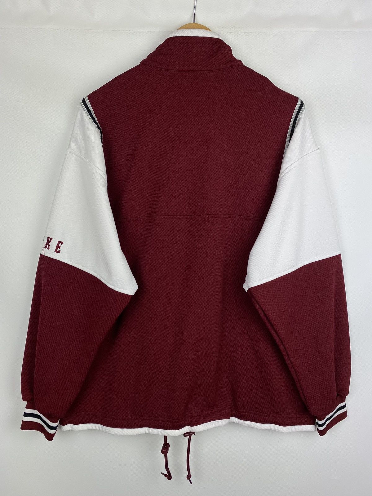 Nike × Vintage VTG 90s Nike Y2K full zip men’s track top size M burgundy Size US M / EU 48-50 / 2 - 19 Thumbnail