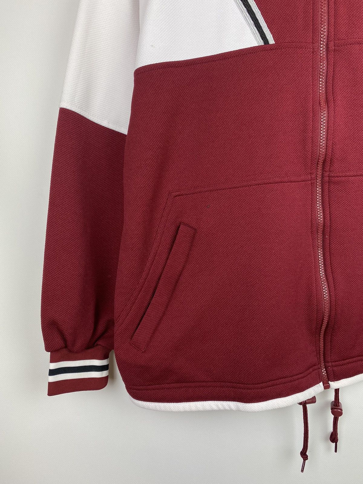 Nike × Vintage VTG 90s Nike Y2K full zip men’s track top size M burgundy Size US M / EU 48-50 / 2 - 6 Thumbnail