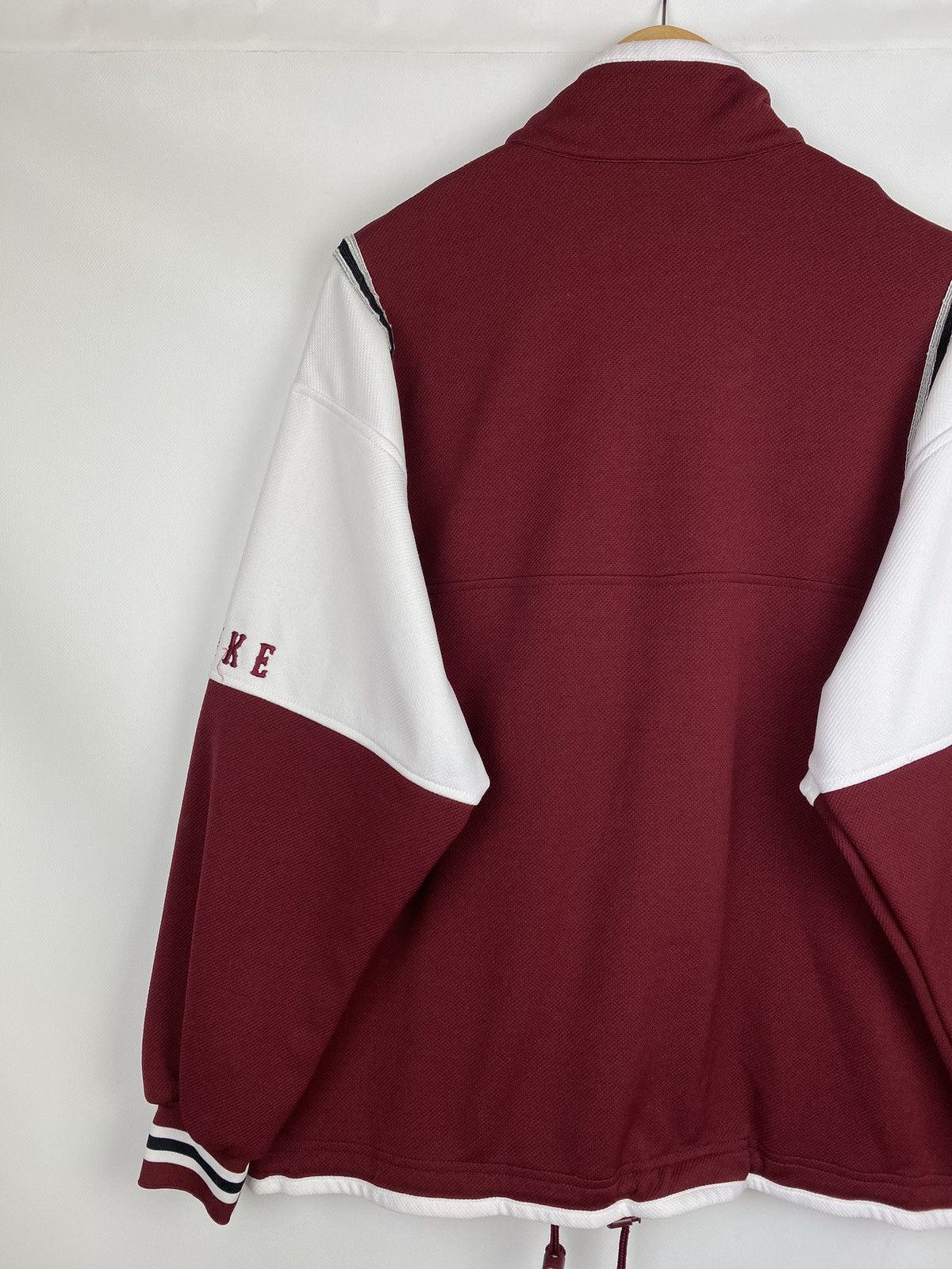 Nike × Vintage VTG 90s Nike Y2K full zip men’s track top size M burgundy Size US M / EU 48-50 / 2 - 20 Thumbnail