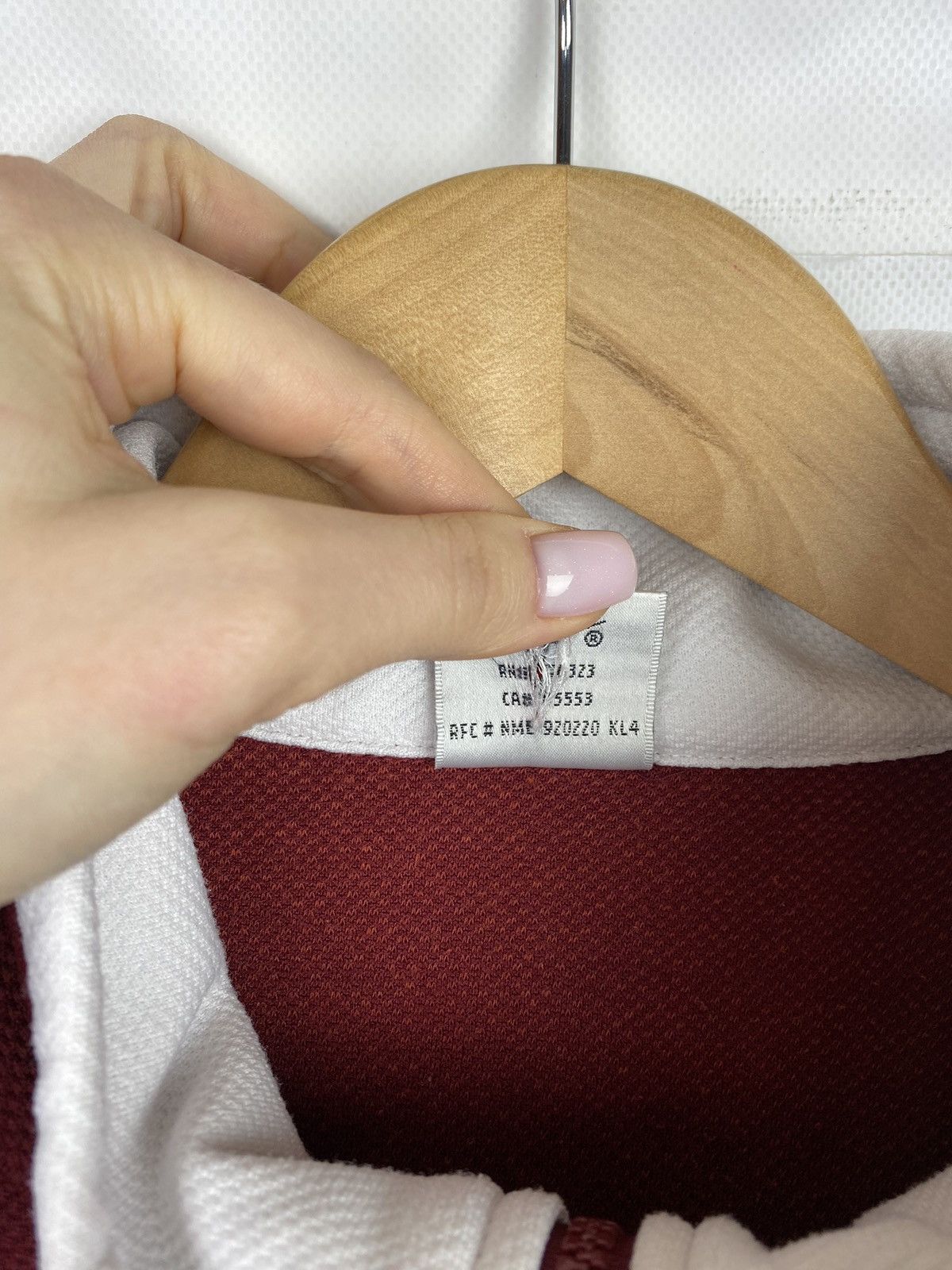Nike × Vintage VTG 90s Nike Y2K full zip men’s track top size M burgundy Size US M / EU 48-50 / 2 - 16 Thumbnail