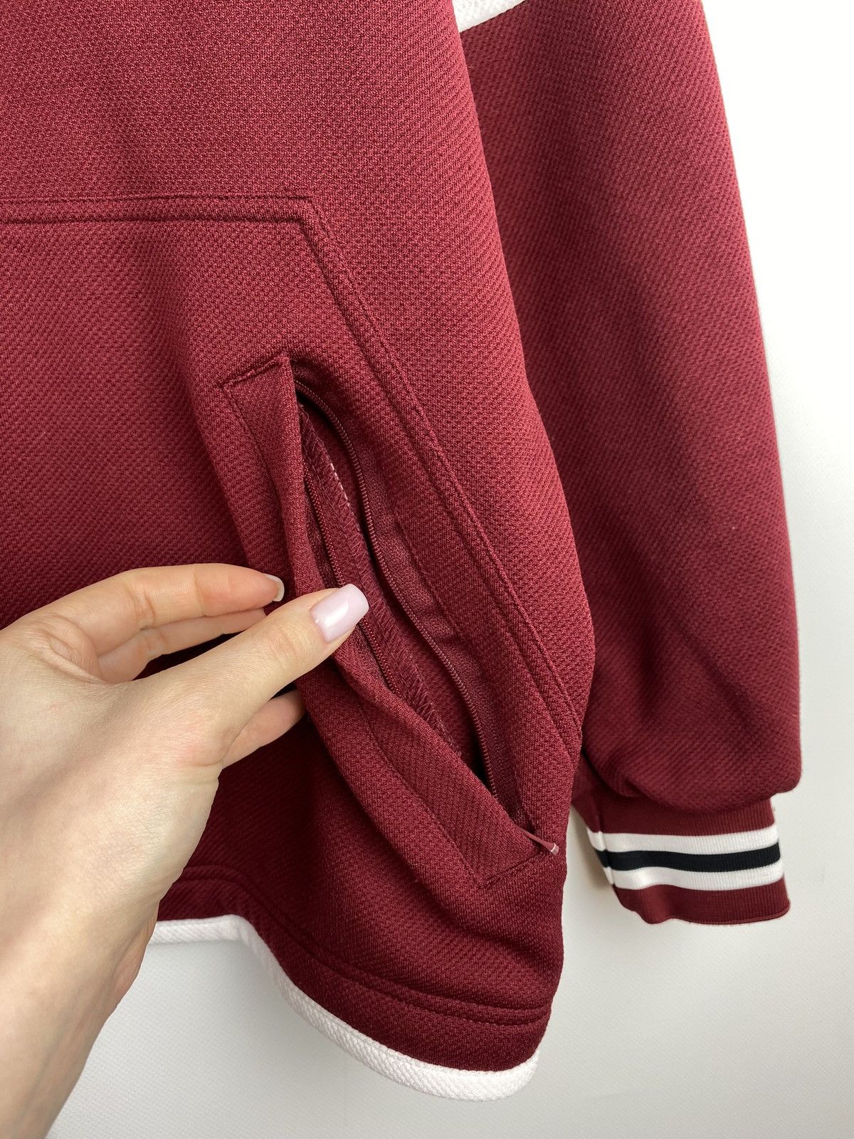 Nike × Vintage VTG 90s Nike Y2K full zip men’s track top size M burgundy Size US M / EU 48-50 / 2 - 12 Thumbnail