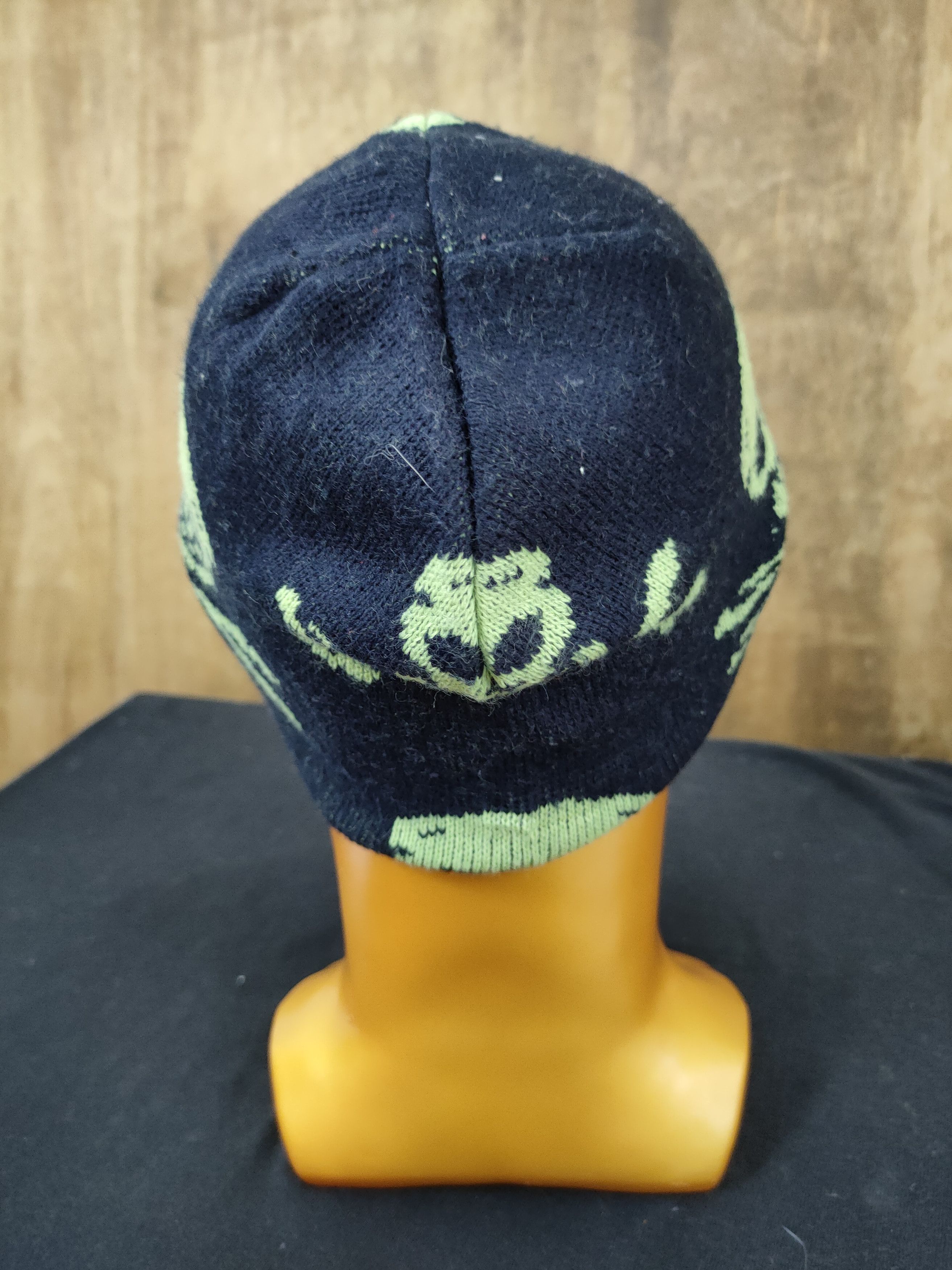 Japanese Brand Black big skull full japan beanie hat vintage #011 Size ONE SIZE - 3 Thumbnail
