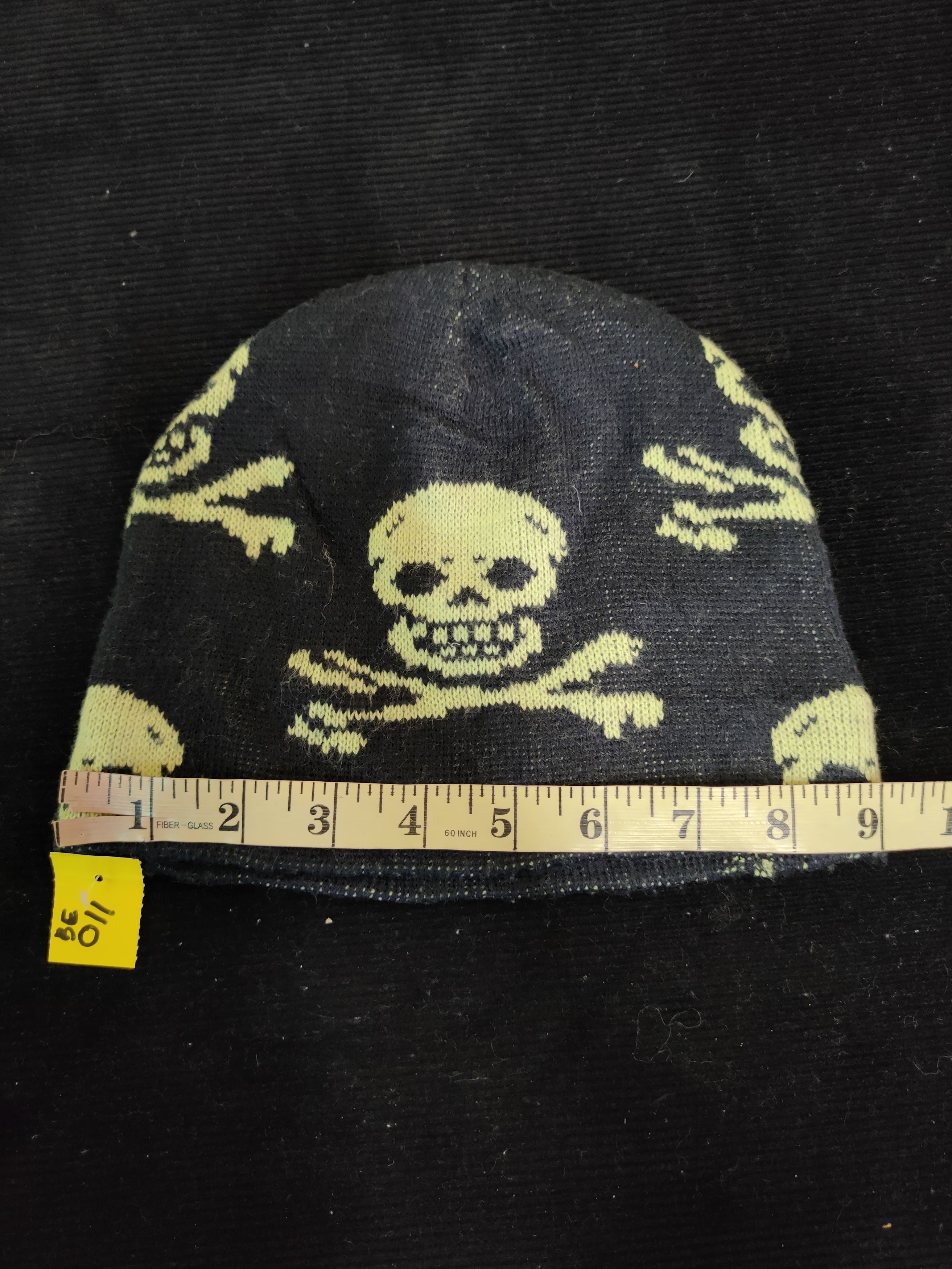 Japanese Brand Black big skull full japan beanie hat vintage #011 Size ONE SIZE - 6 Thumbnail