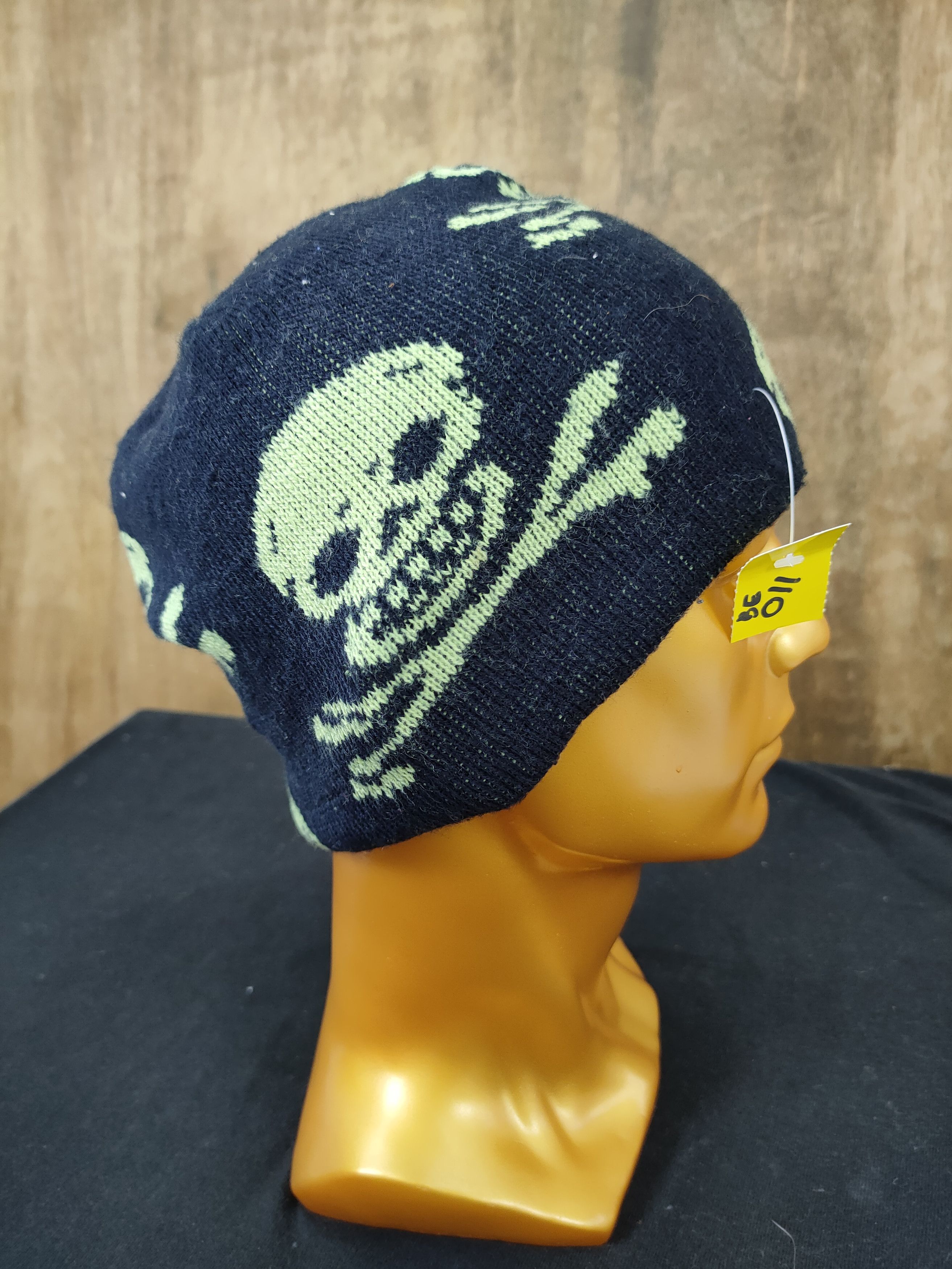 Japanese Brand Black big skull full japan beanie hat vintage #011 Size ONE SIZE - 4 Thumbnail