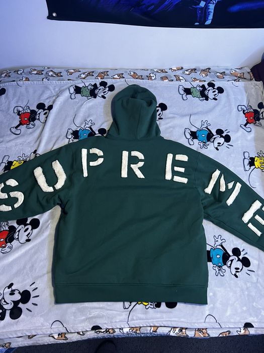 Supreme Faux Fur Lined Zip Up Hooded Sweatshirt