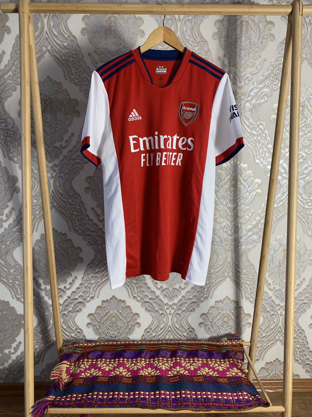 Pre-owned Adidas X Soccer Jersey Adidas Arsenal London Soccer Jersey 2021 Football Y2k Drill In Red