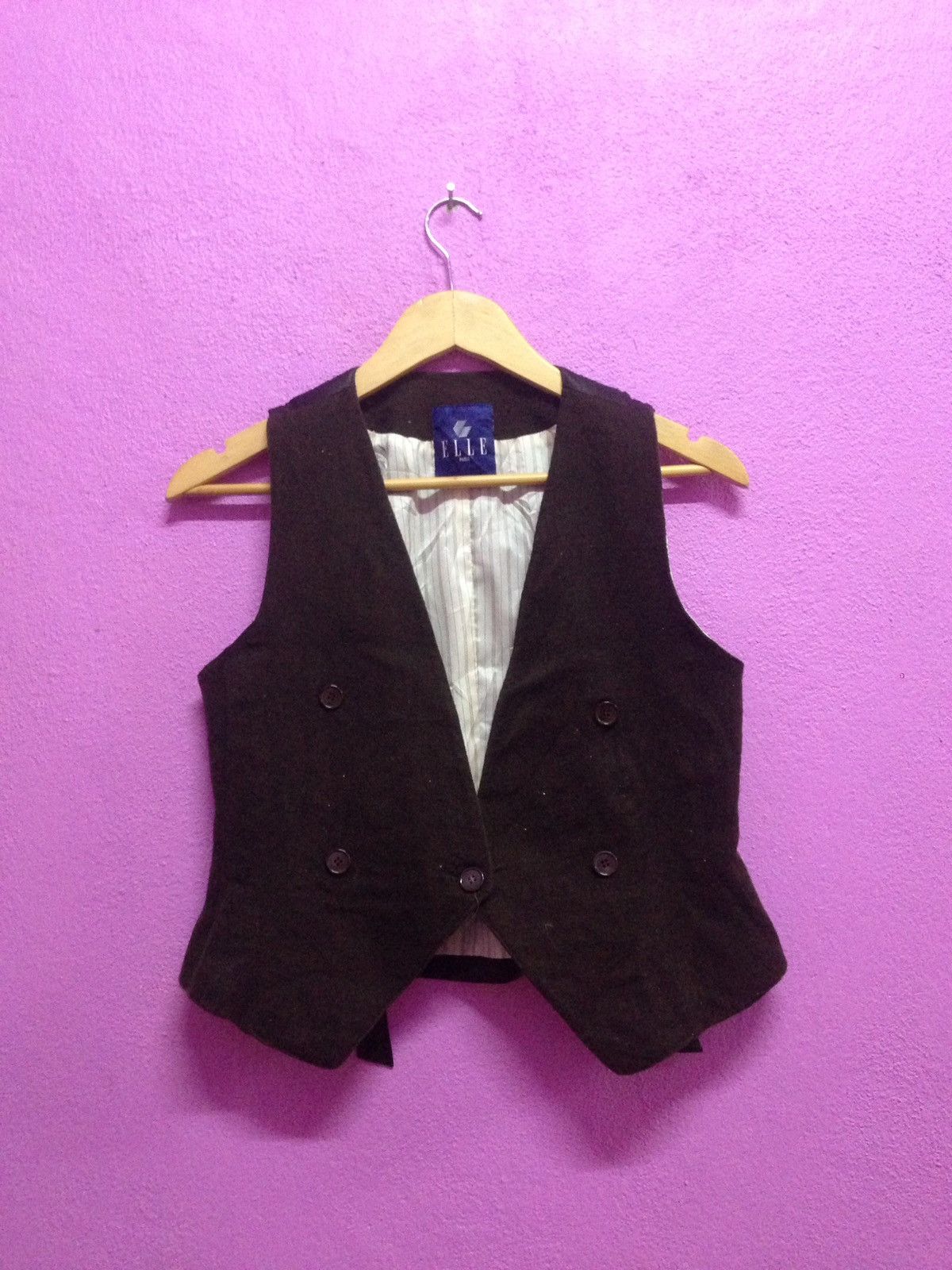 Designer Vintage 90's Elle Paris Vests Size US S / EU 44-46 / 1 - 1 Thumbnail