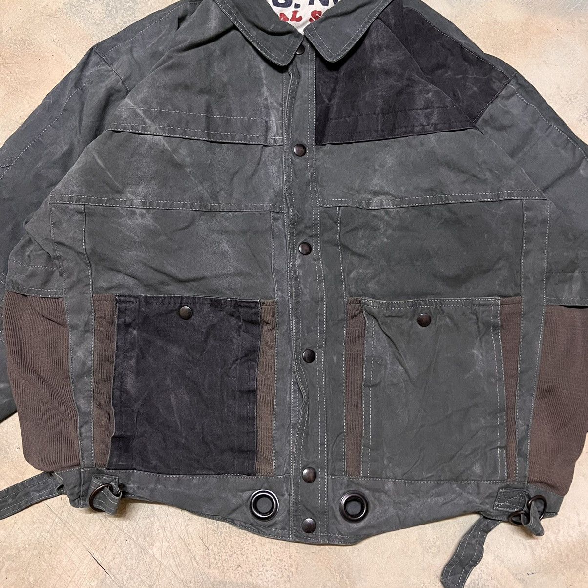 Japanese Brand Wakie Talkie Big Logo Reversible Jacket Distressed Style Size US XL / EU 56 / 4 - 4 Thumbnail