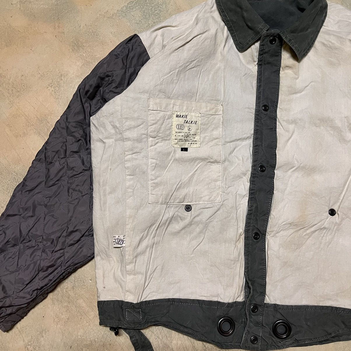 Japanese Brand Wakie Talkie Big Logo Reversible Jacket Distressed Style Size US XL / EU 56 / 4 - 14 Thumbnail