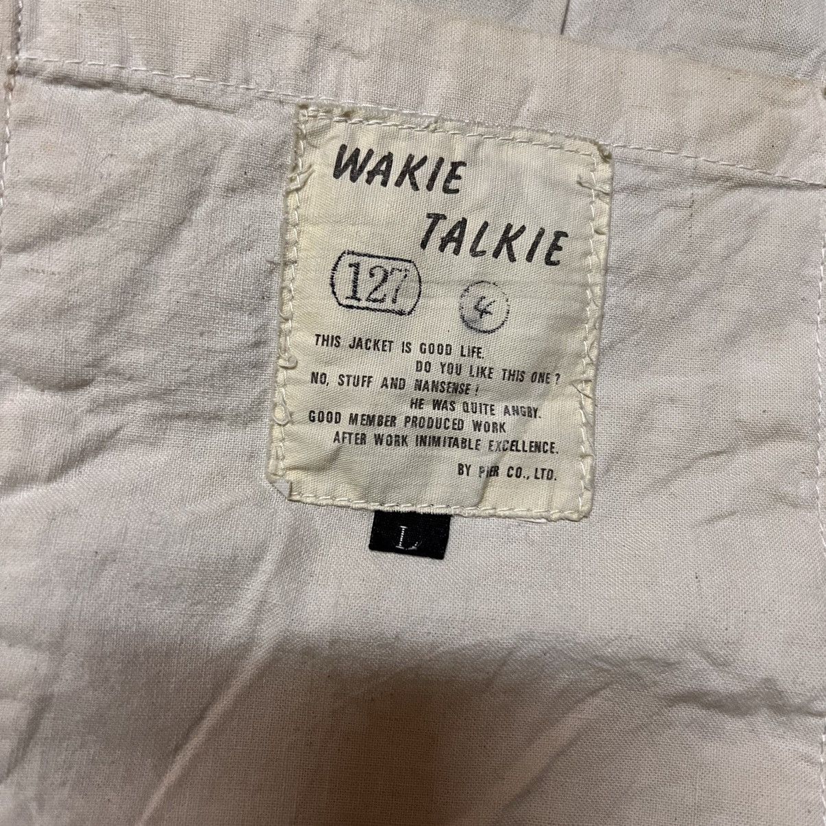 Japanese Brand Wakie Talkie Big Logo Reversible Jacket Distressed Style Size US XL / EU 56 / 4 - 16 Thumbnail
