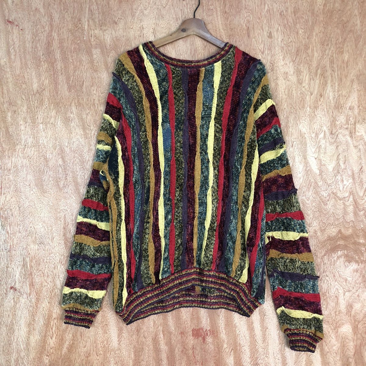 Homespun Knitwear DL Thor Thompson rayon stripe Like coogi Knit #c668 Size US XL / EU 56 / 4 - 3 Thumbnail