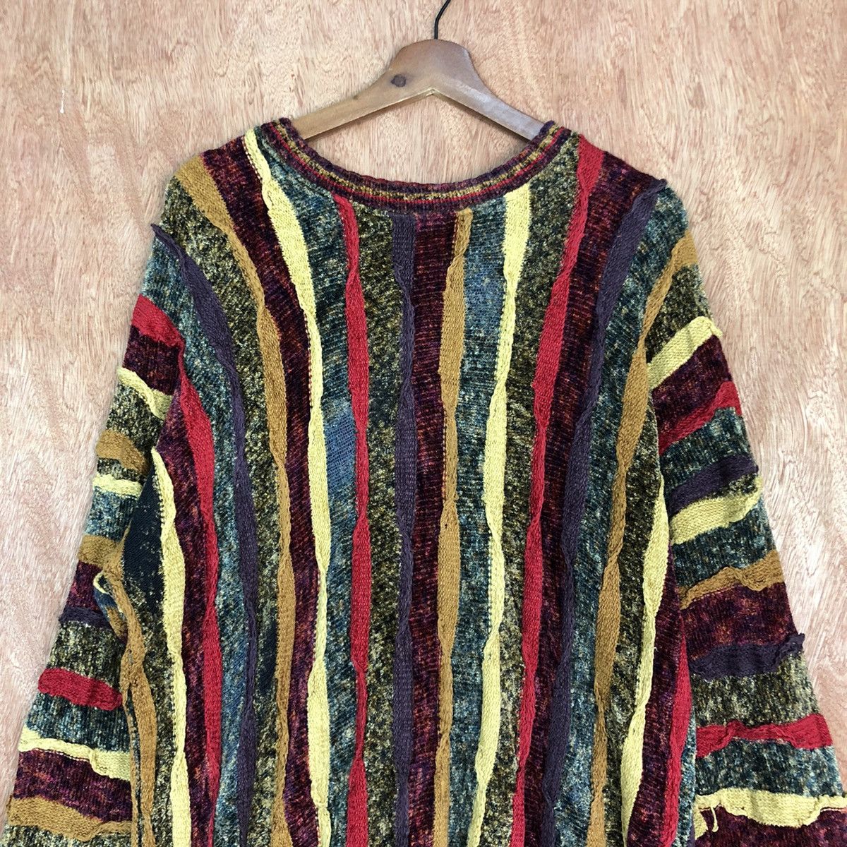 Homespun Knitwear DL Thor Thompson rayon stripe Like coogi Knit #c668 Size US XL / EU 56 / 4 - 2 Thumbnail