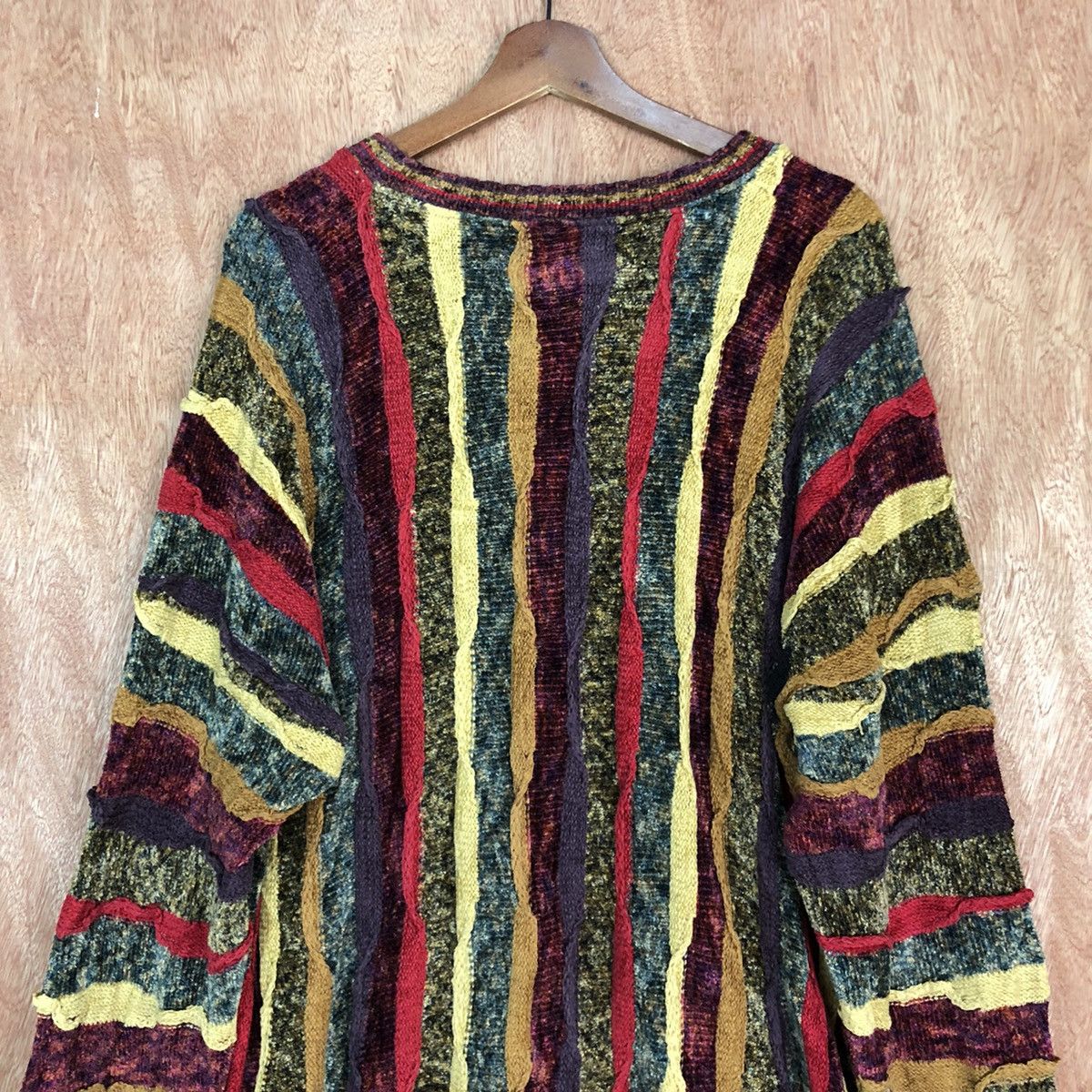 Homespun Knitwear DL Thor Thompson rayon stripe Like coogi Knit #c668 Size US XL / EU 56 / 4 - 13 Thumbnail