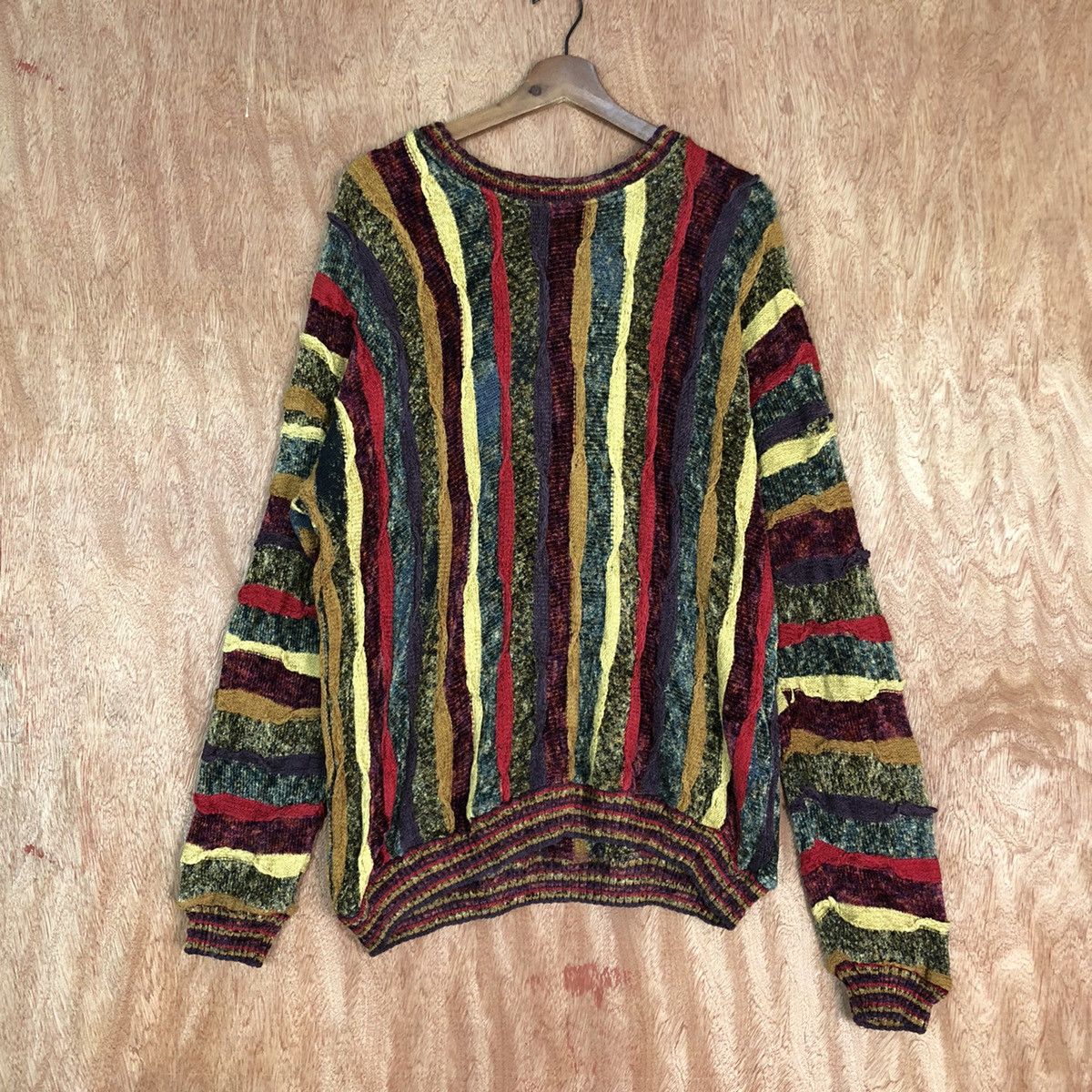 DL Thor Thompson rayon stripe Like coogi Knit #c668