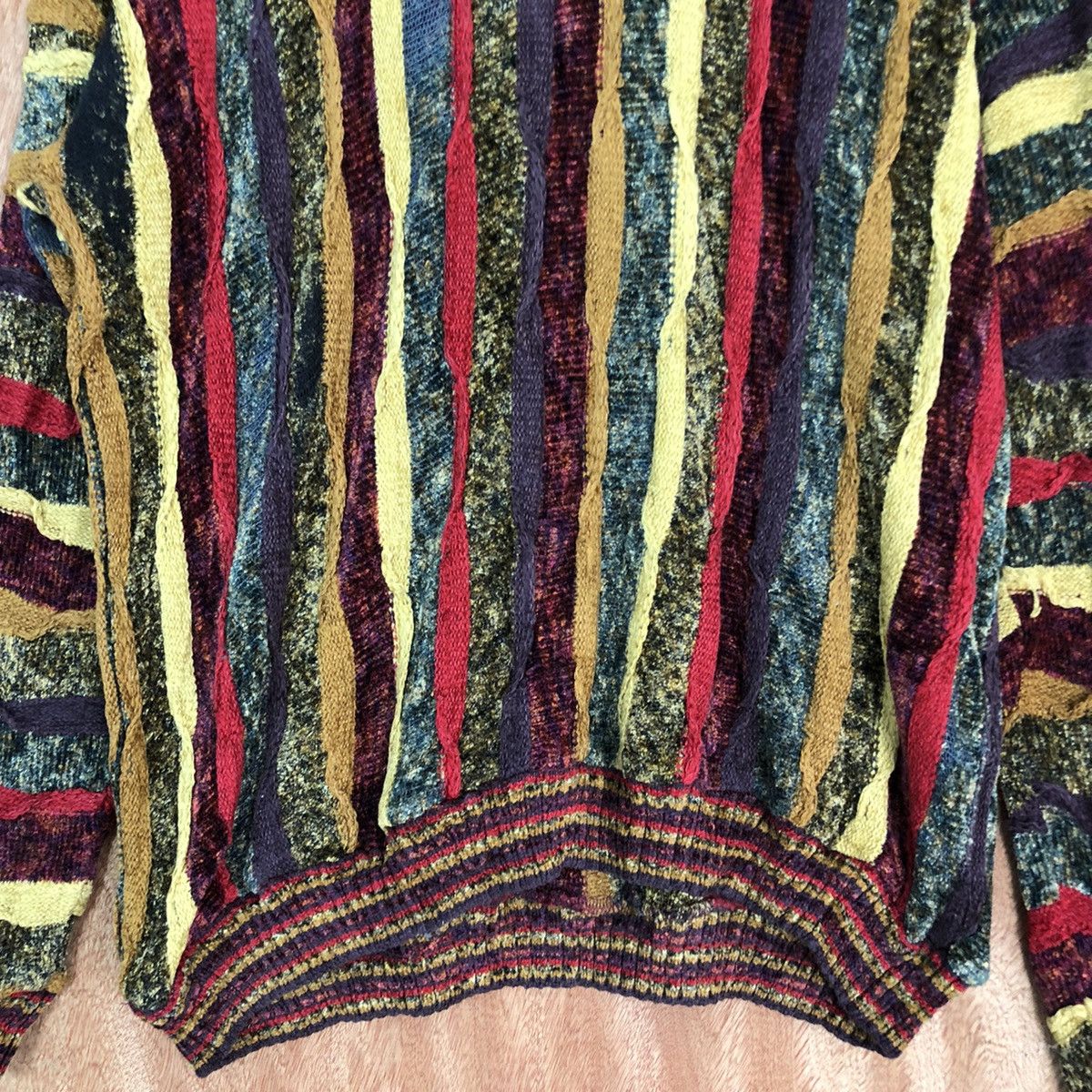 Homespun Knitwear DL Thor Thompson rayon stripe Like coogi Knit #c668 Size US XL / EU 56 / 4 - 8 Thumbnail