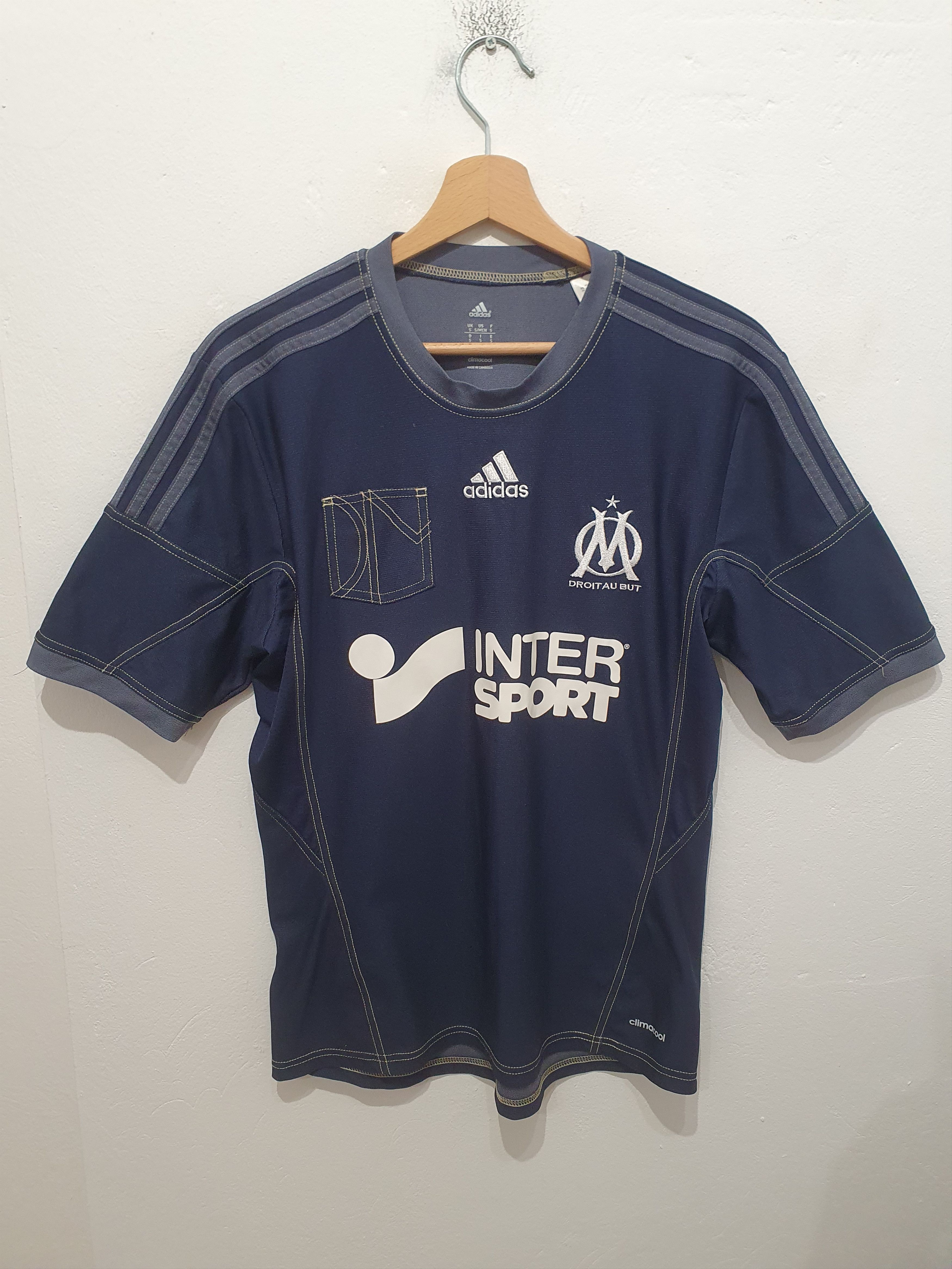 image of Adidas Olympique Marseille 2013 2014 Size S Jersey Shirt, Men's