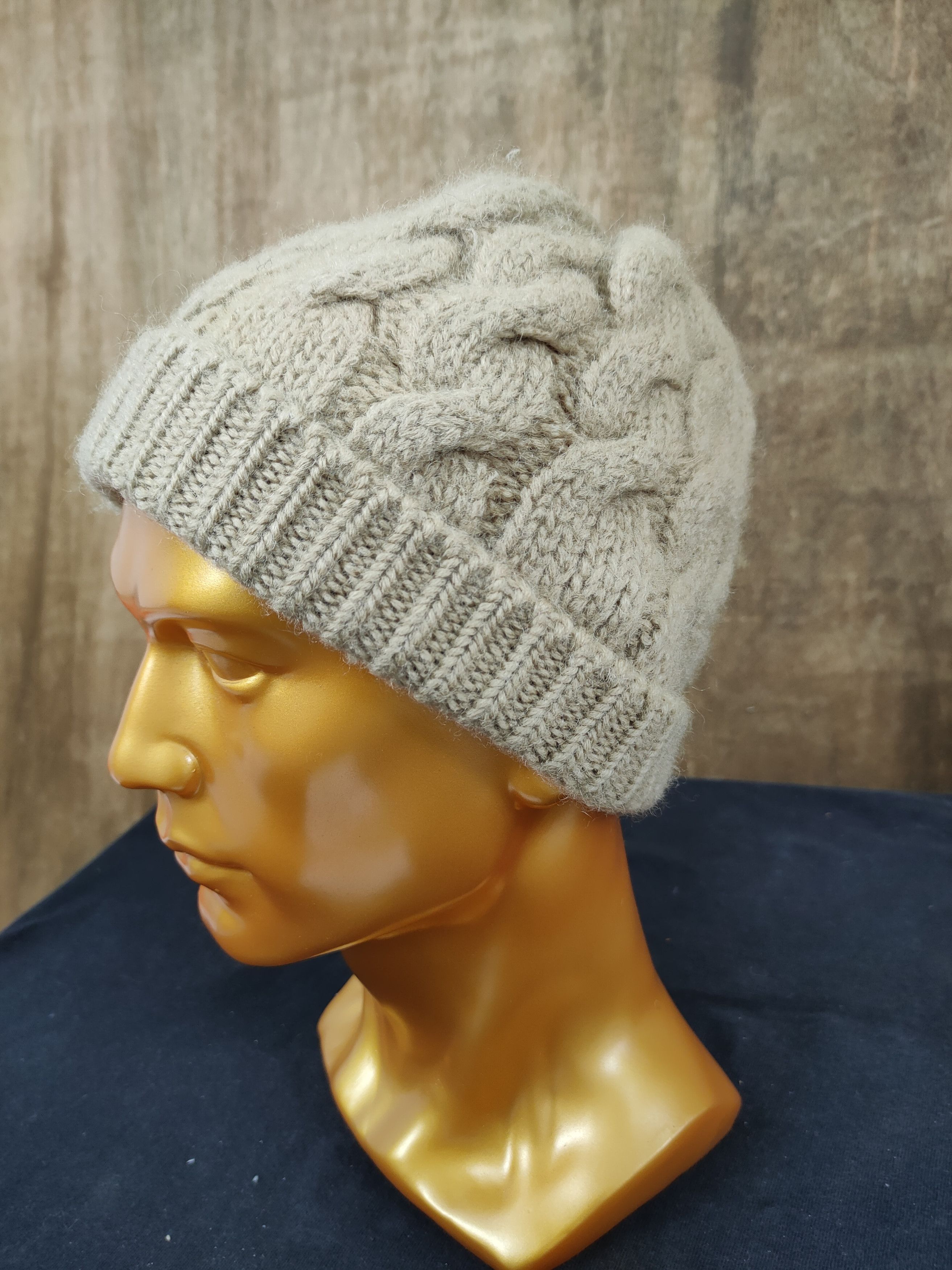 Beams Plus Beams japan mohair cable knitwear beanie hat brown #172 Size ONE SIZE - 1 Thumbnail
