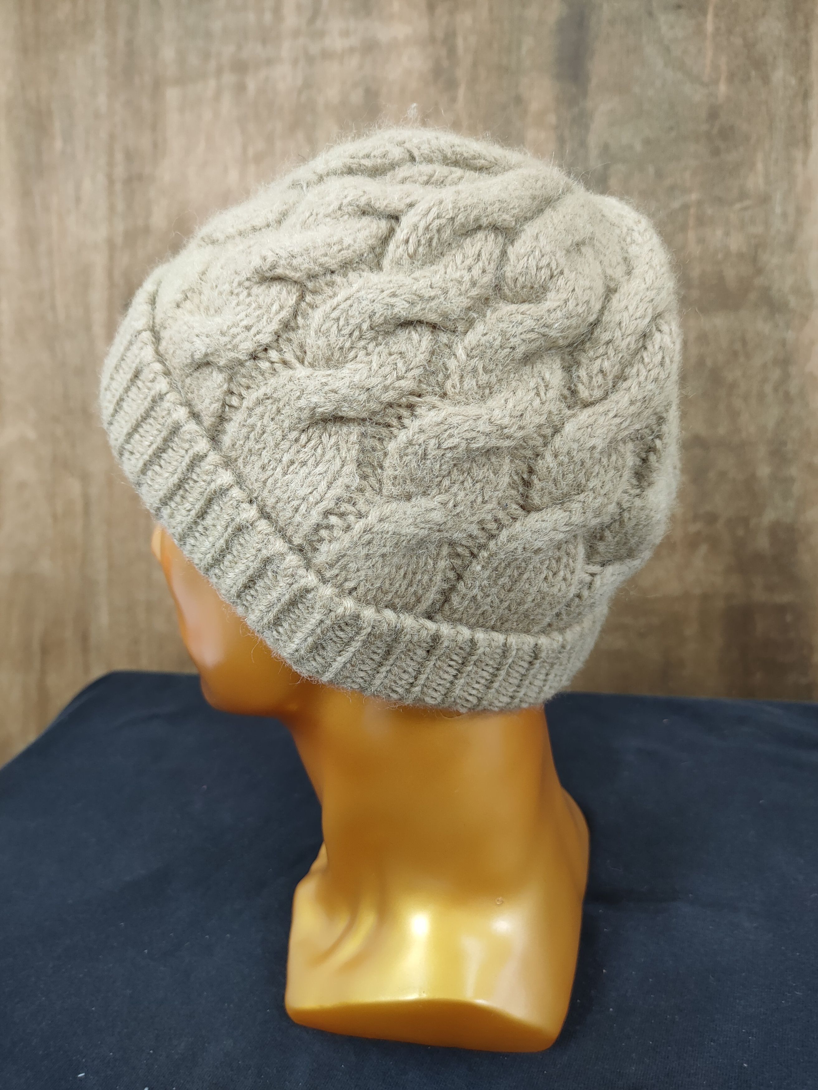 Beams Plus Beams japan mohair cable knitwear beanie hat brown #172 Size ONE SIZE - 2 Thumbnail