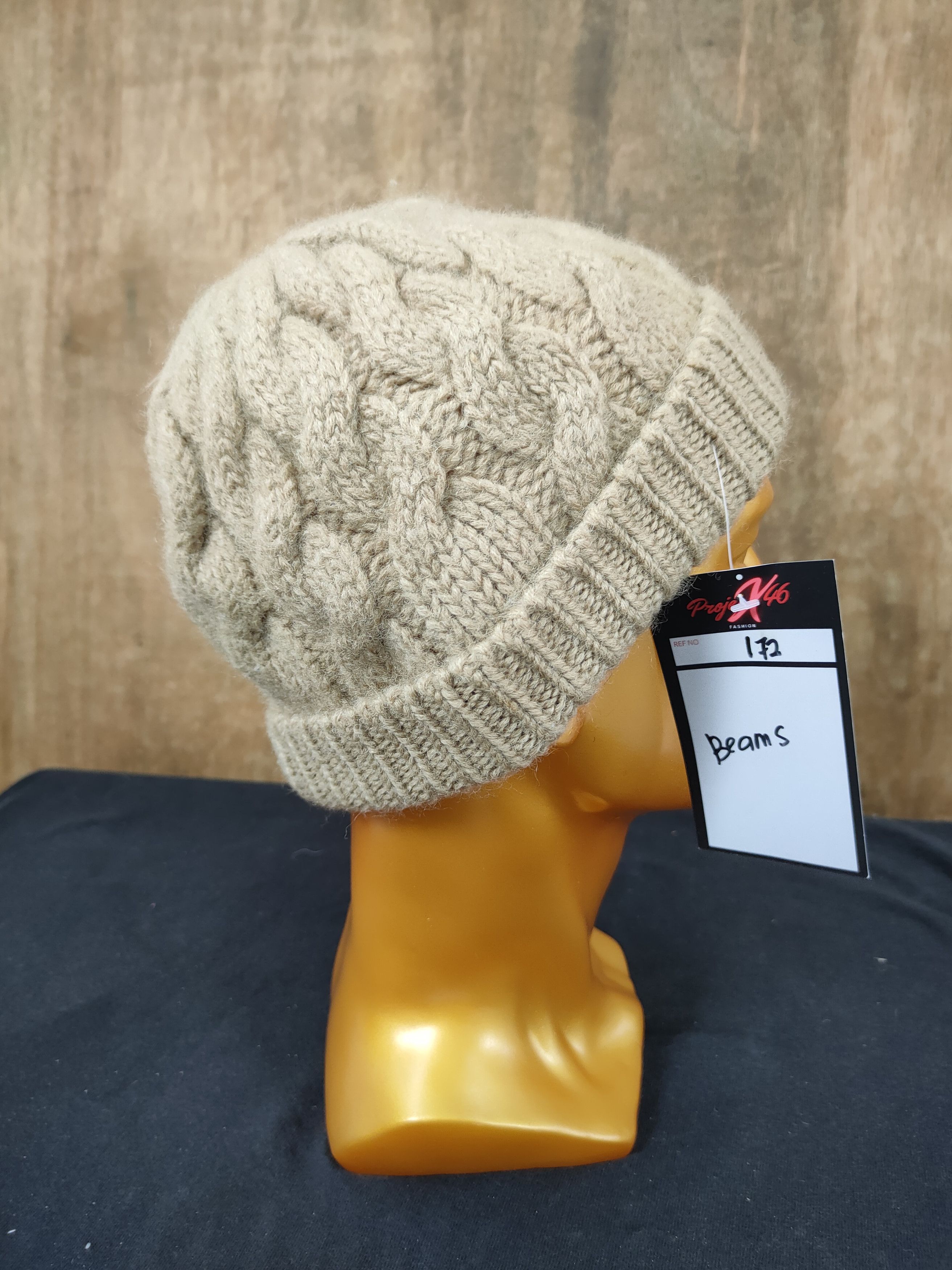 Beams Plus Beams japan mohair cable knitwear beanie hat brown #172 Size ONE SIZE - 4 Thumbnail