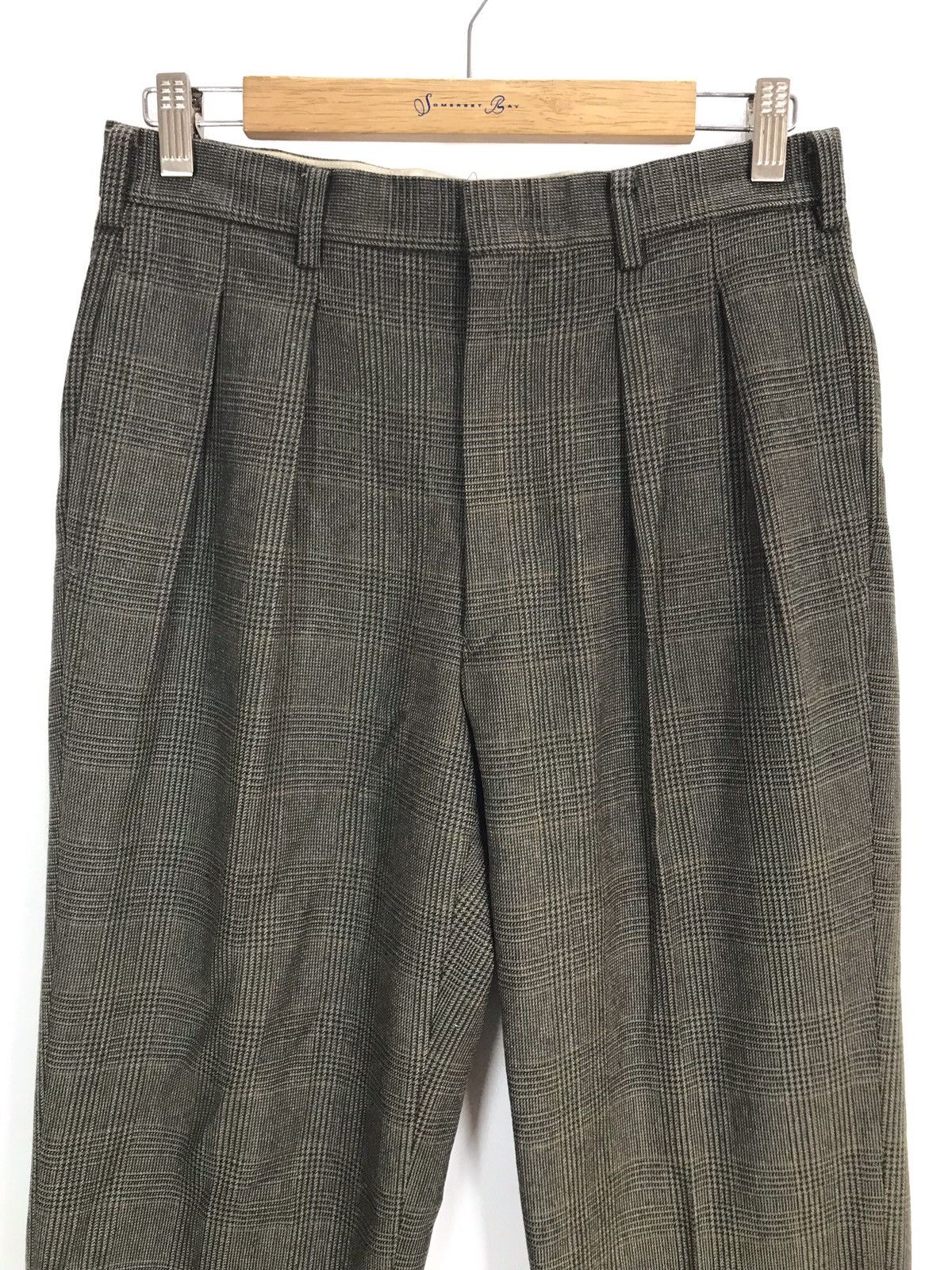 Brooks Brothers Vintage BROOKS BROTHERS Checkered Plaid Wool Trouser Pants Size US 29 - 2 Thumbnail
