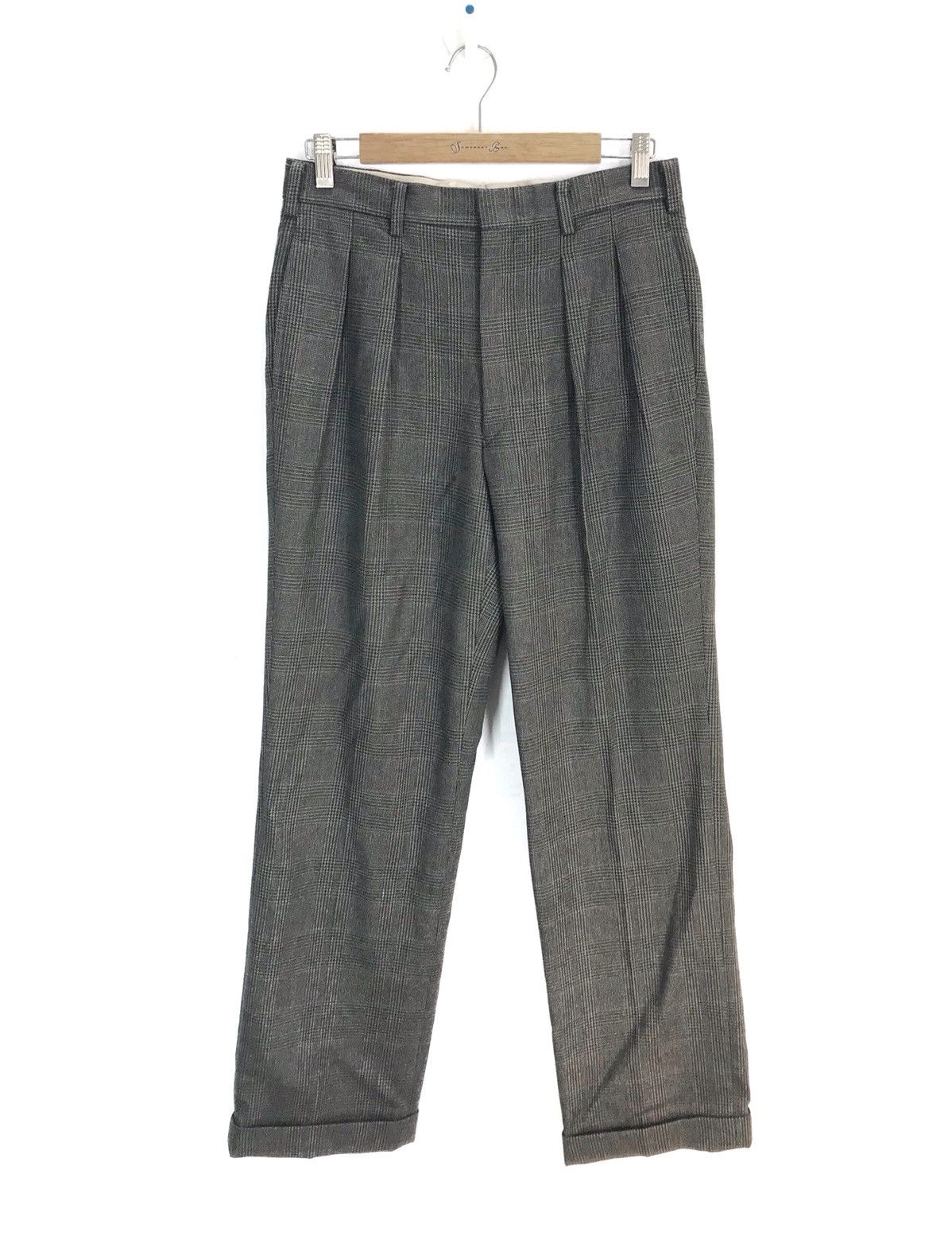 Brooks Brothers Vintage BROOKS BROTHERS Checkered Plaid Wool Trouser Pants Size US 29 - 7 Thumbnail