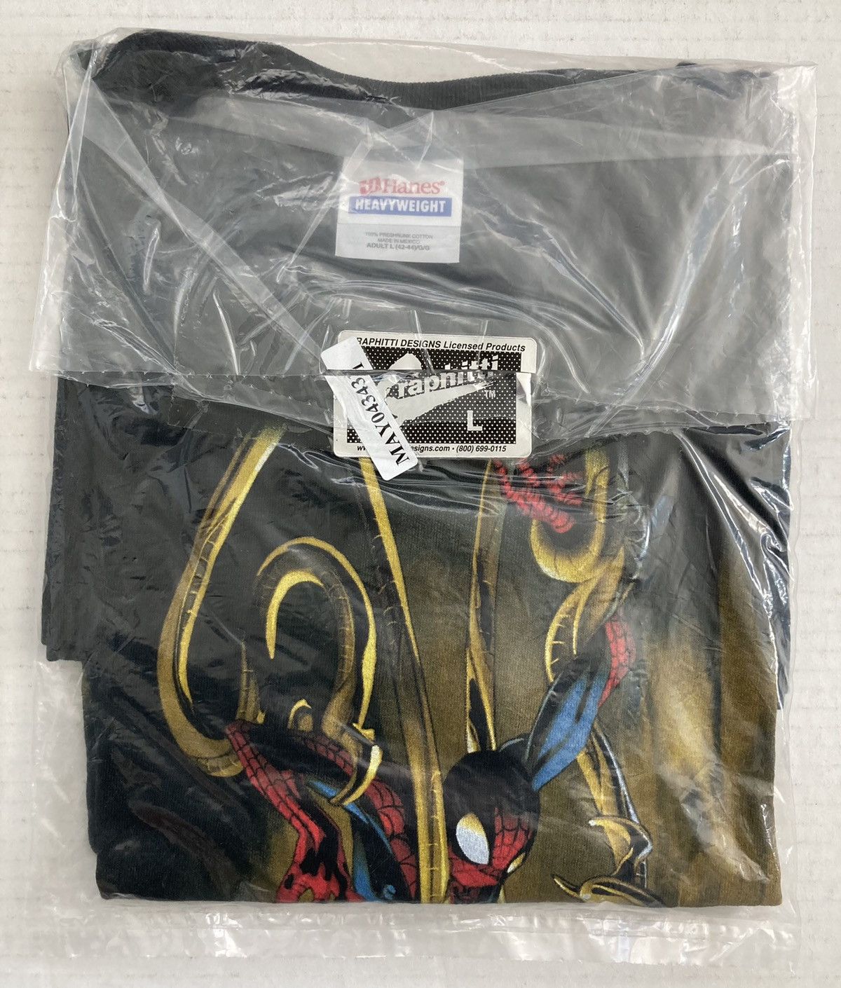 image of Spider-Man Doc Ock T Shirt 2004 Marvel Comics Doctor Octopus in Black, Men's (Size Large)