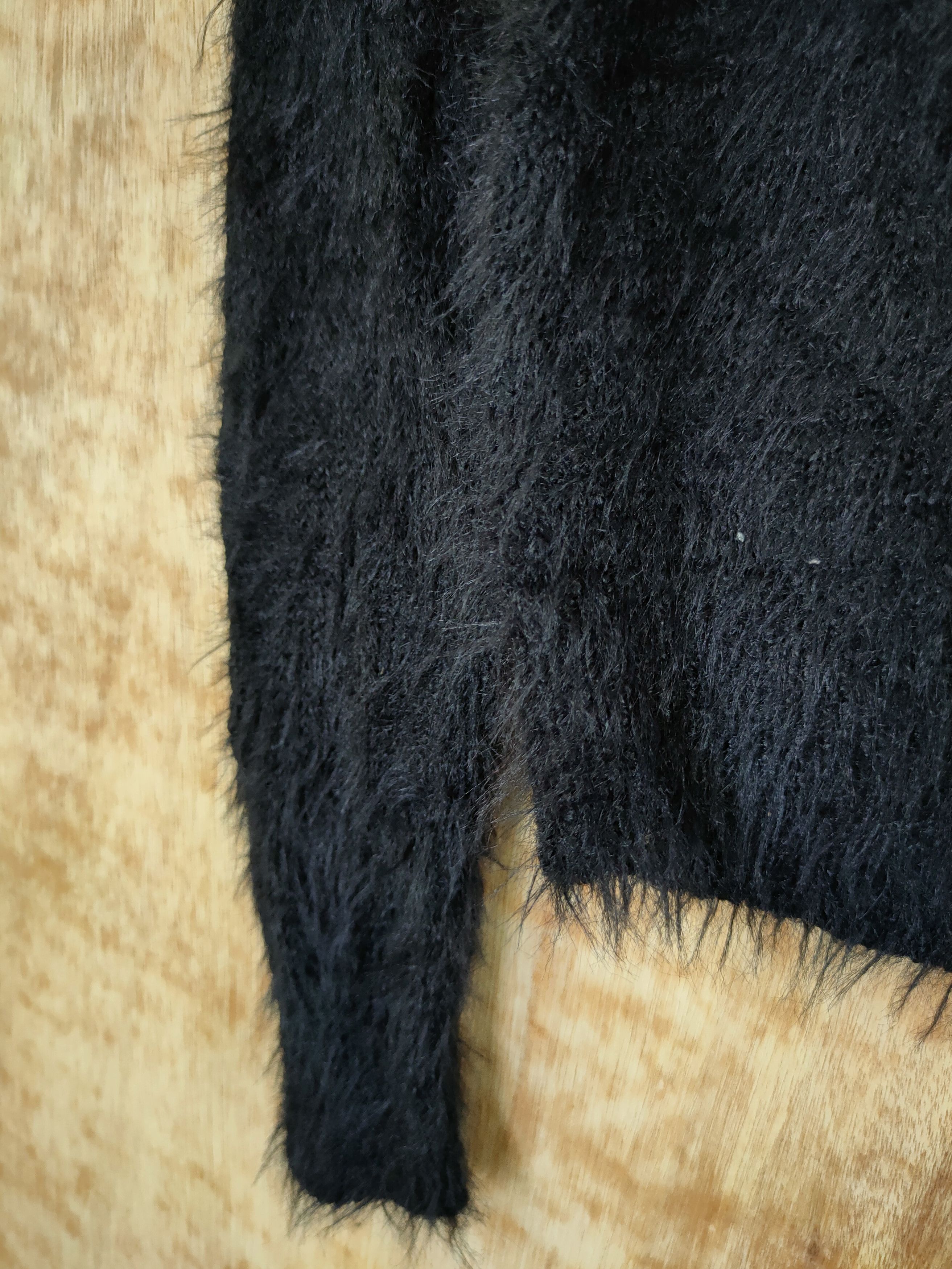 Homespun Knitwear D Cecil Mc Bee soft fur mohair shaggy black knitwear #46-546 Size M / US 6-8 / IT 42-44 - 10 Thumbnail