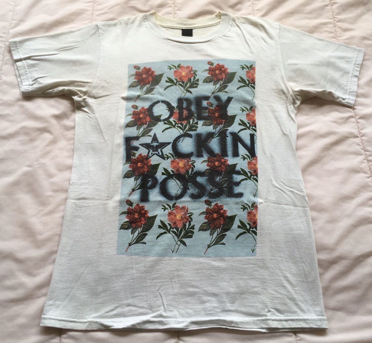 Obey × Shepard Fairey Obey F*ckin Posse Shirt Flowers Floral Graffiti art Shepard Size US S / EU 44-46 / 1 - 5 Thumbnail