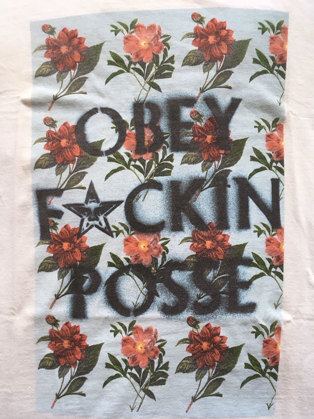 Obey × Shepard Fairey Obey F*ckin Posse Shirt Flowers Floral Graffiti art Shepard Size US S / EU 44-46 / 1 - 3 Thumbnail