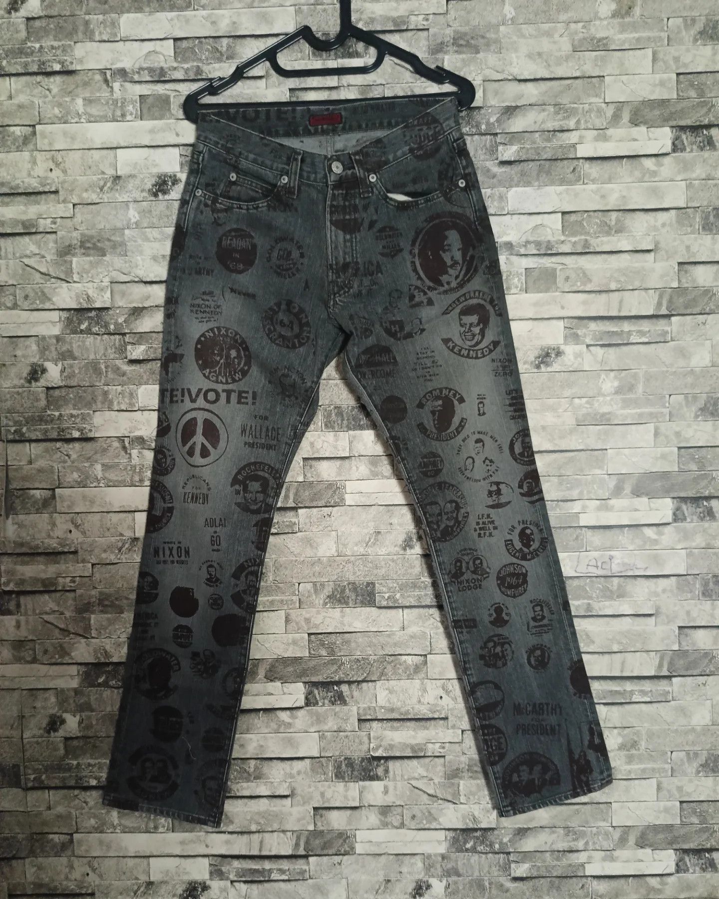Vintage all over print John bull jeans
