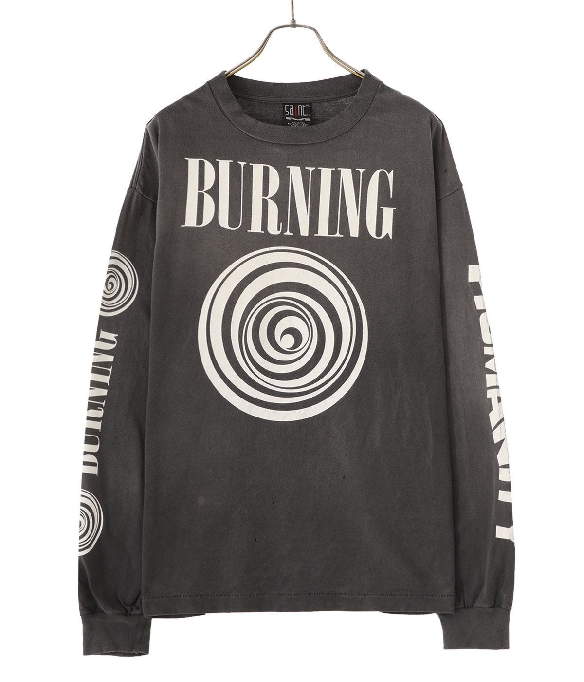 image of Readymade x Saint Michael Burning L/s Tee in Black, Men's (Size XL)