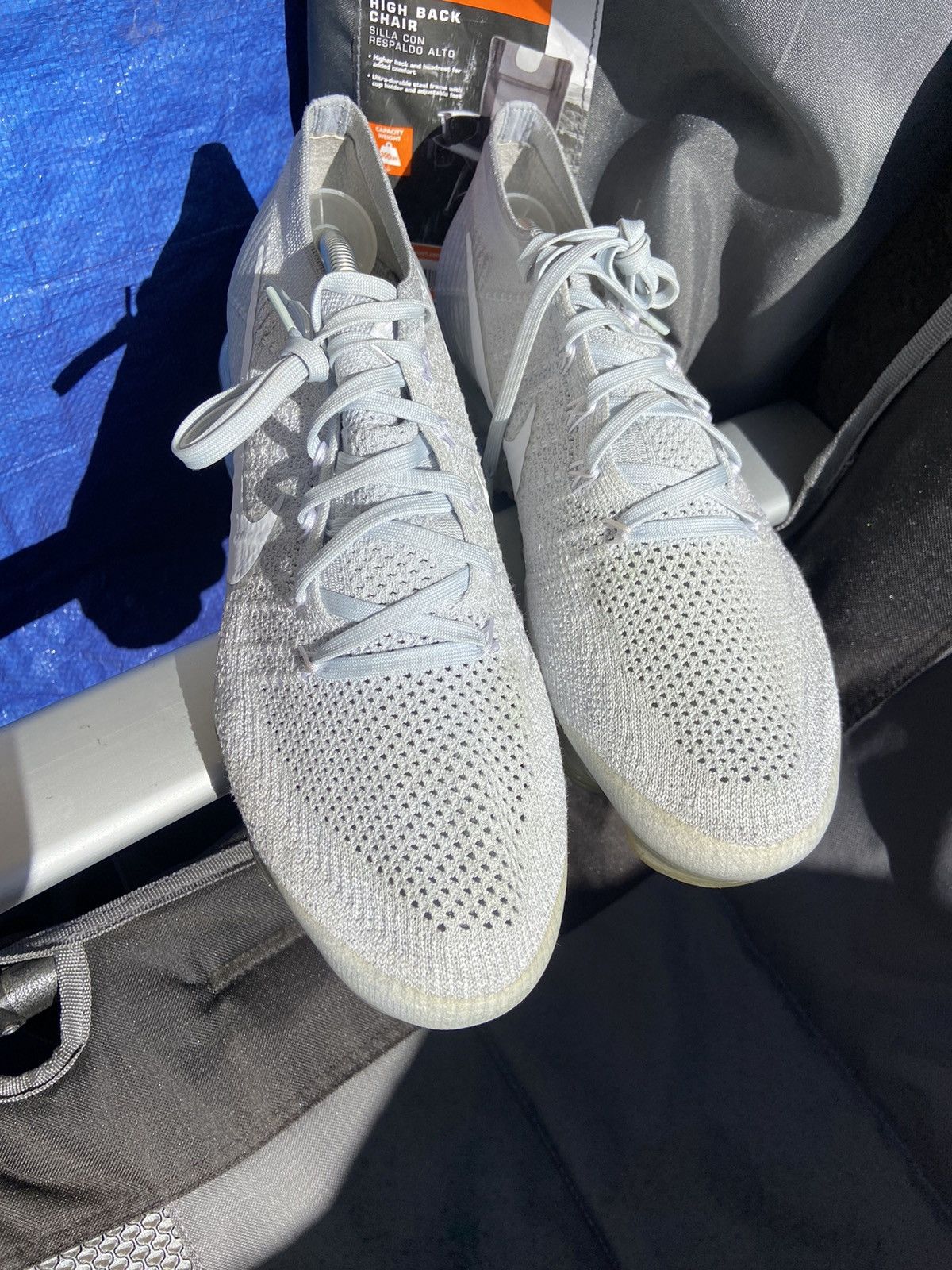 Nike Nike Air Vapormax Flyknit Pure Platinum Grey White Size US 11.5 / IT 41.5 - 7 Thumbnail