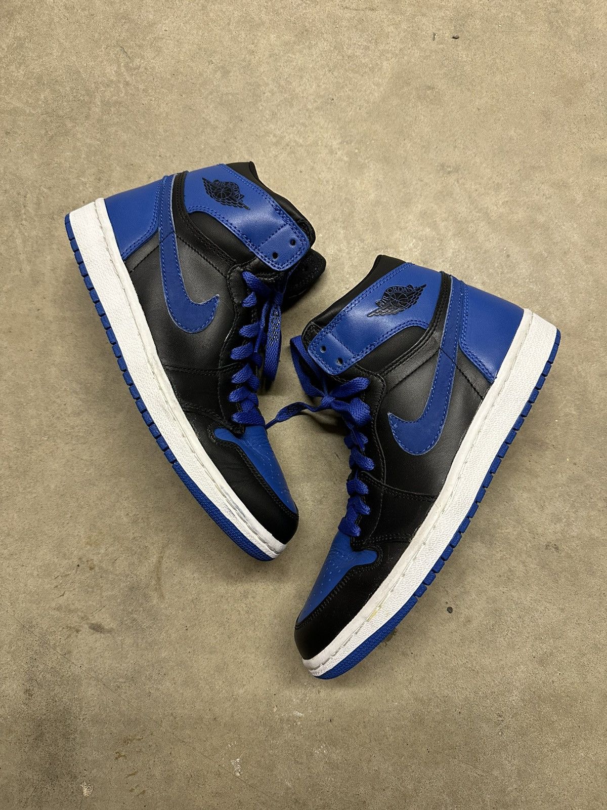 image of Air Jordan 1 Royal 2001 Shoes in Black, Men's (Size 7)