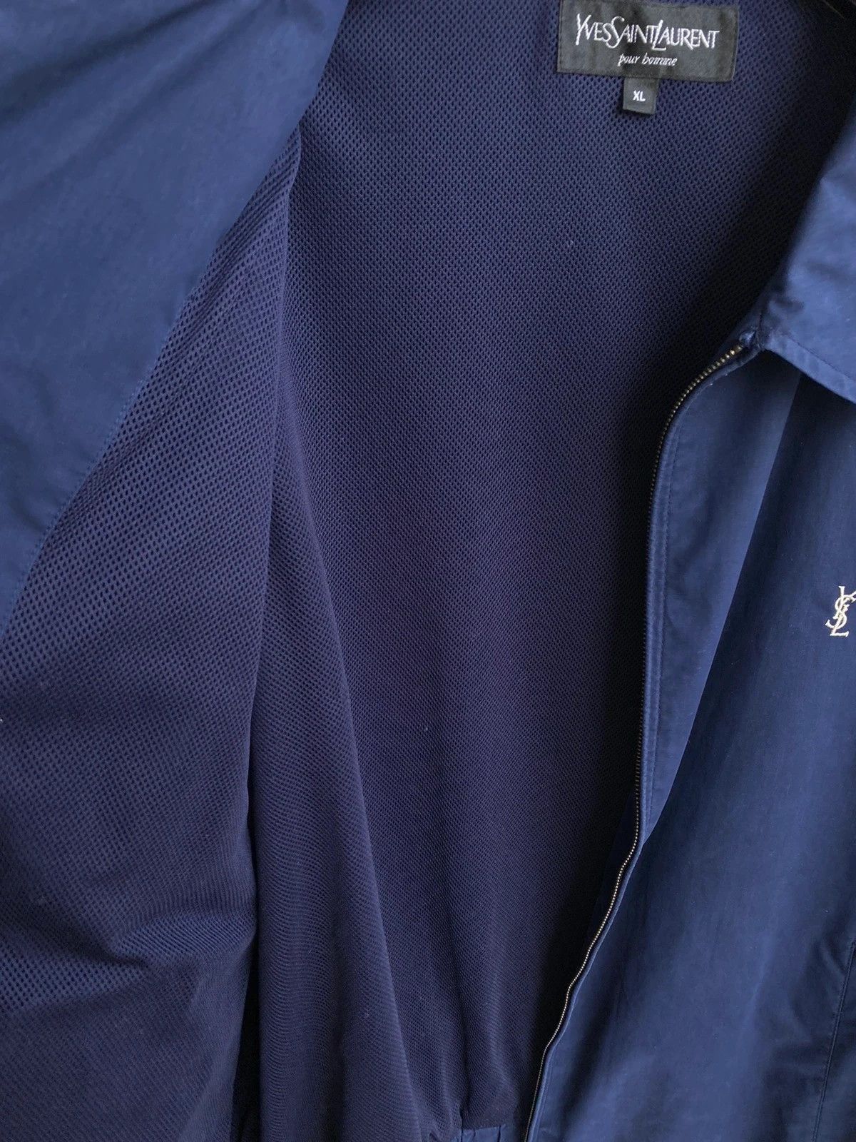 Yves Saint Laurent YSL Jacket Navy YSL Bomber Coach Size US XL / EU 56 / 4 - 8 Thumbnail