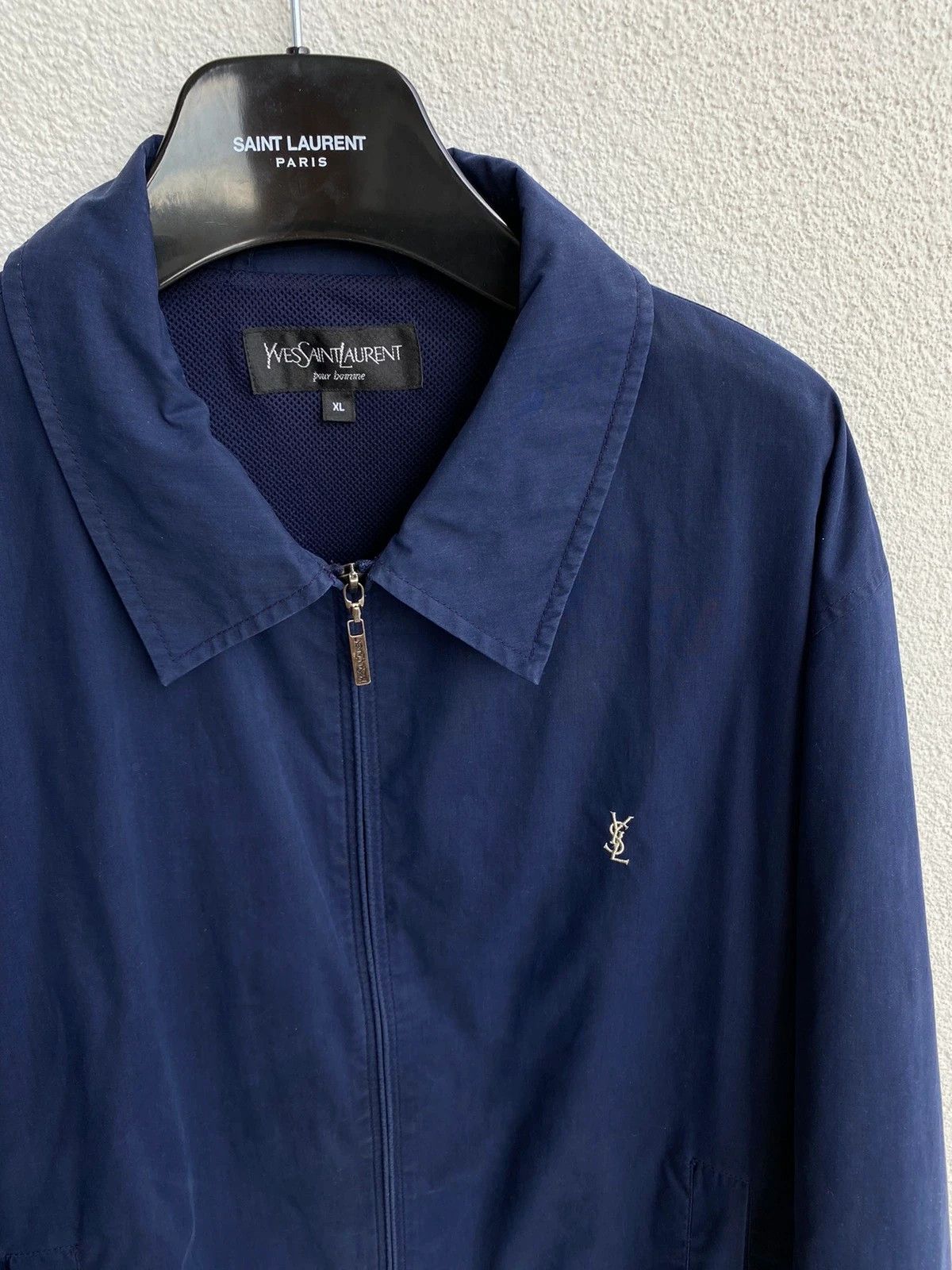 Yves Saint Laurent YSL Jacket Navy YSL Bomber Coach Size US XL / EU 56 / 4 - 1 Thumbnail