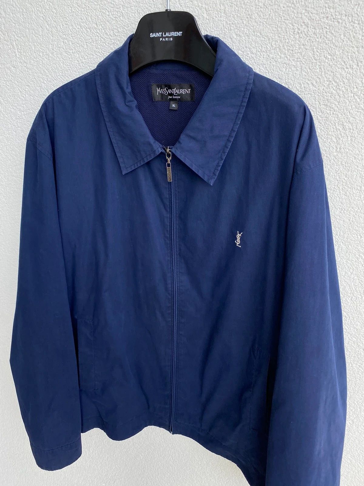 Yves Saint Laurent YSL Jacket Navy YSL Bomber Coach Size US XL / EU 56 / 4 - 2 Thumbnail