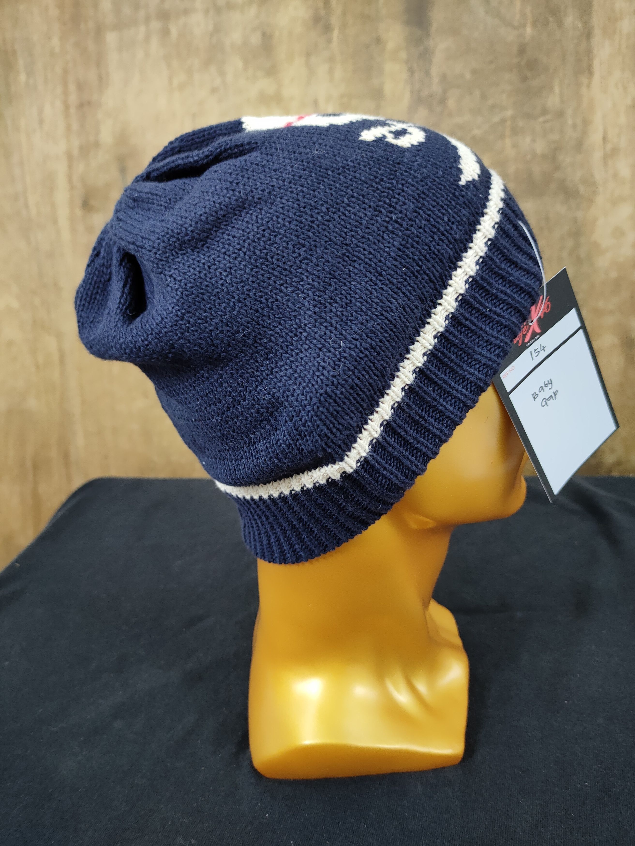 Gap Baby Gap skull blue beanie vintage streetwear #154 Size ONE SIZE - 4 Thumbnail