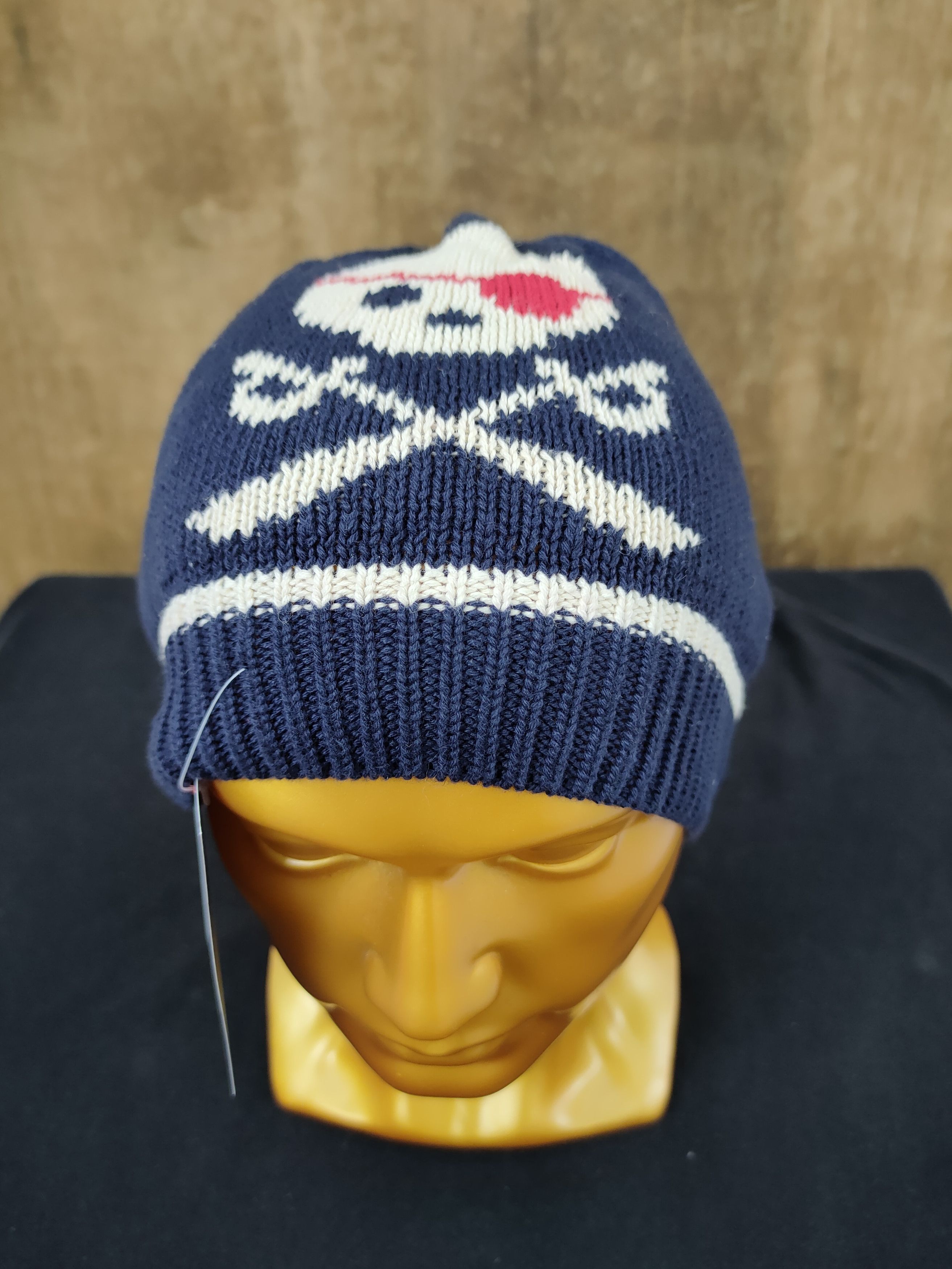 Gap Baby Gap skull blue beanie vintage streetwear #154 Size ONE SIZE - 1 Thumbnail