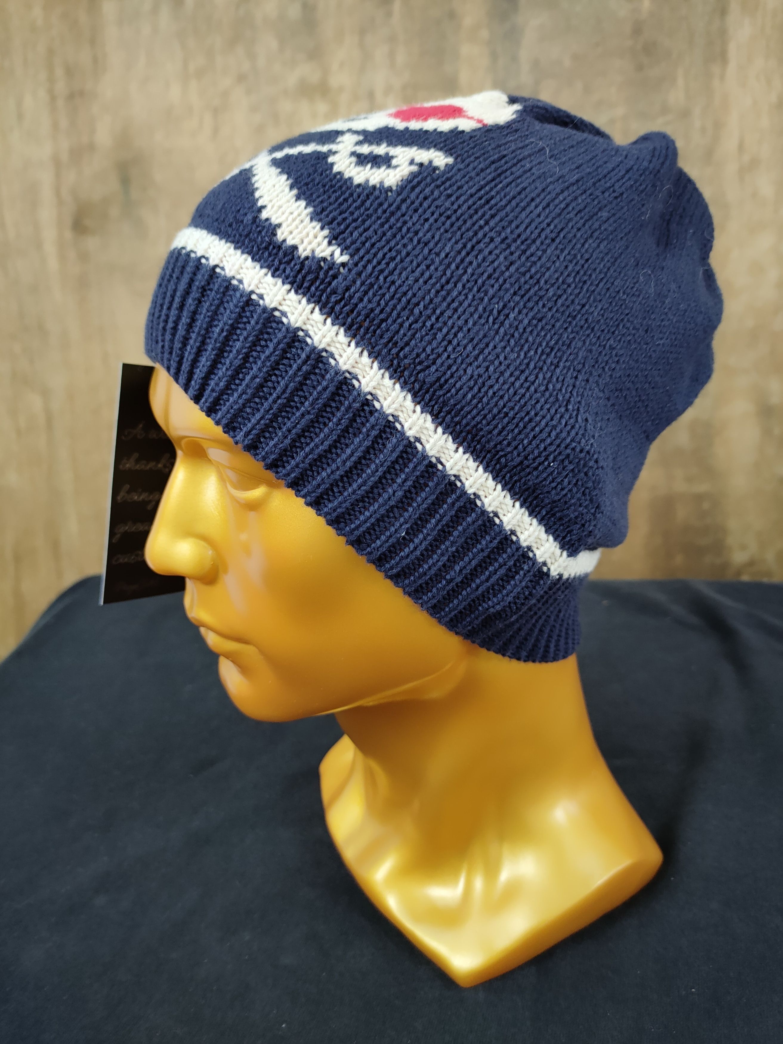 Gap Baby Gap skull blue beanie vintage streetwear #154 Size ONE SIZE - 2 Thumbnail