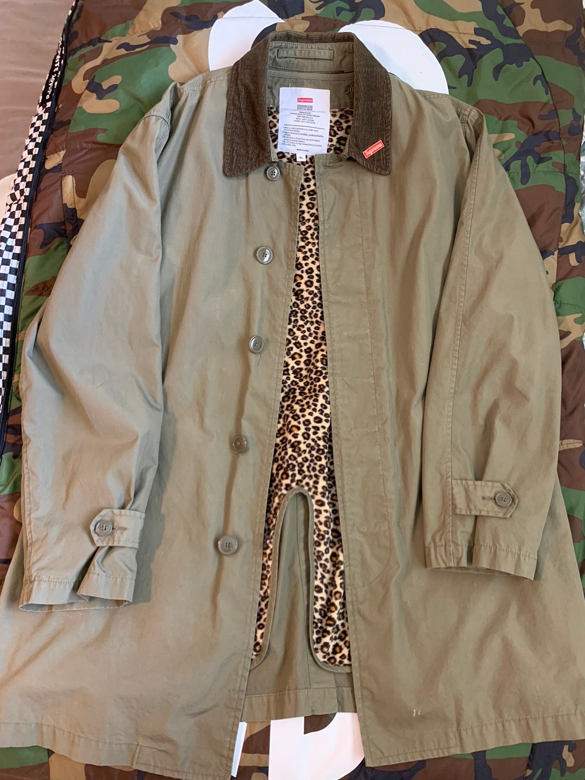 Supreme Leopard Lined Trench Coat XL F/W 2011 | Grailed