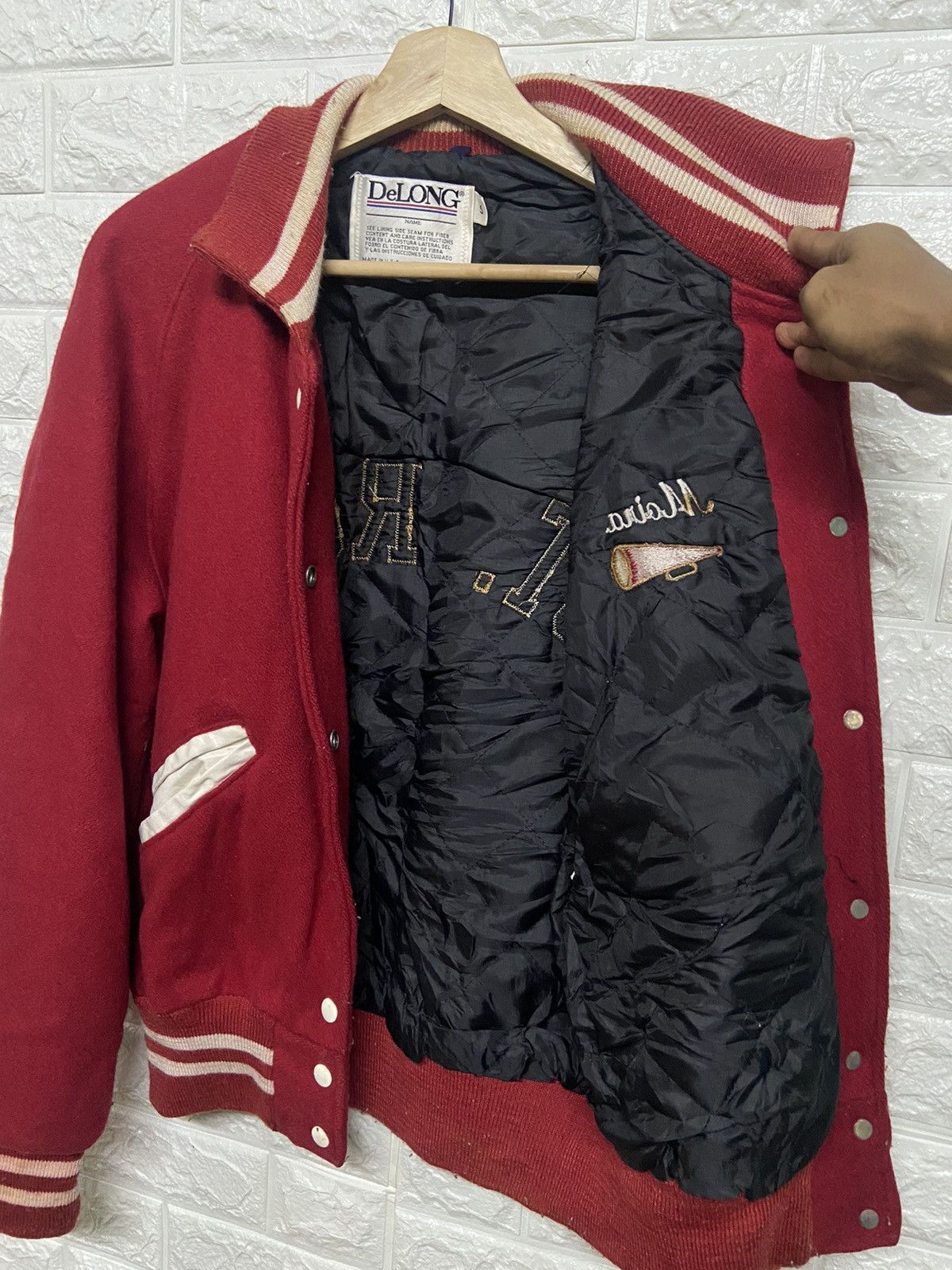 Delong Vintage Delong Moina St. Rose 99 Wool Stadium Varsity Jacket Size US S / EU 44-46 / 1 - 5 Thumbnail