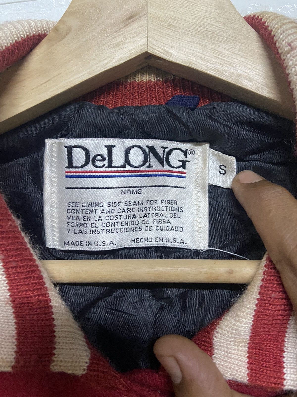 Delong Vintage Delong Moina St. Rose 99 Wool Stadium Varsity Jacket Size US S / EU 44-46 / 1 - 8 Thumbnail